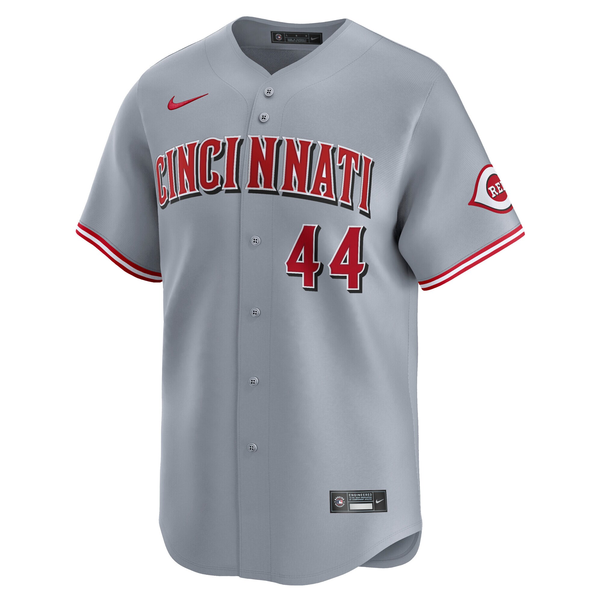 Alternative view of Men's Cincinnati Reds Elly De La Cruz Gray Road Limited Player Jersey