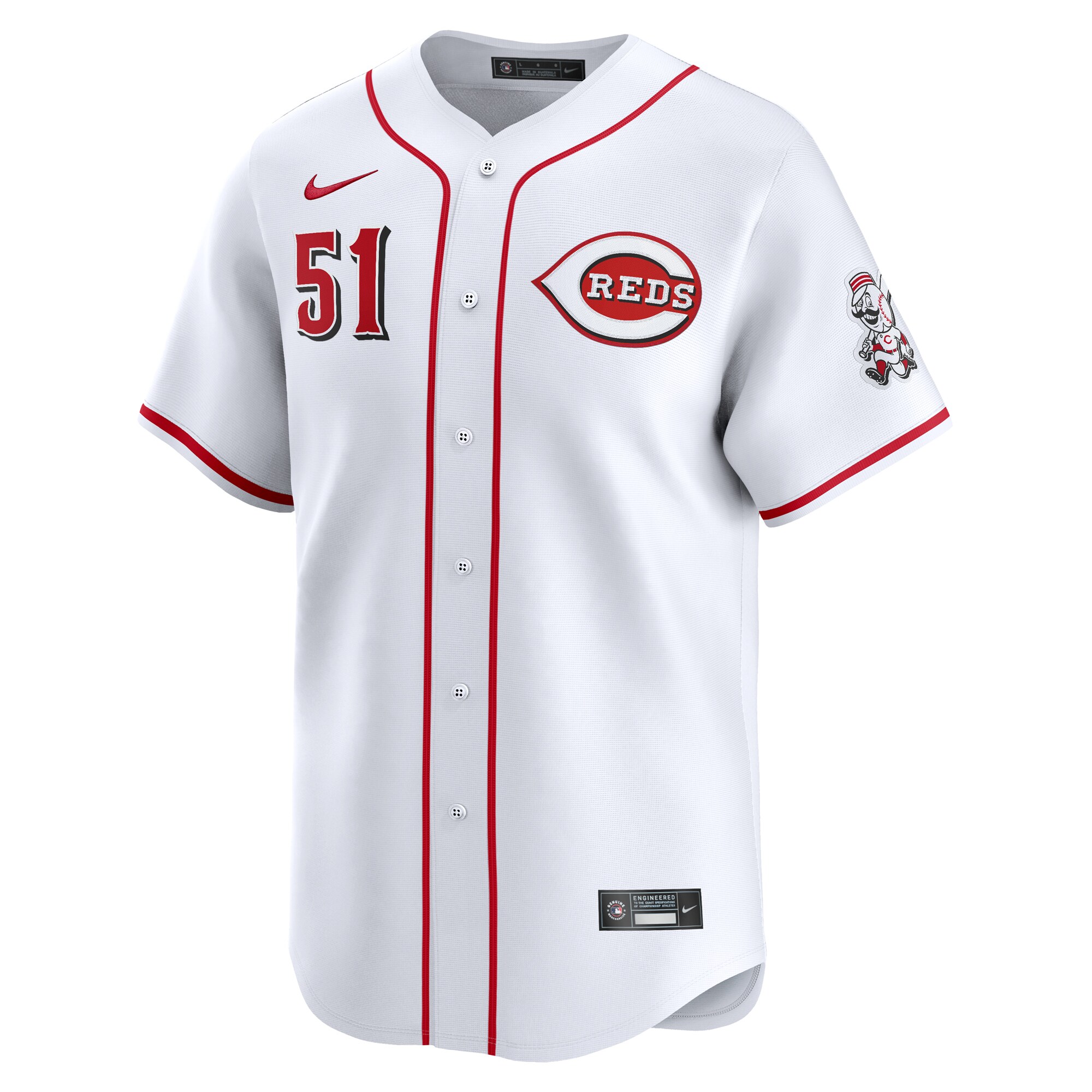 Alternative view of Men's Cincinnati Reds Graham Ashcraft White Home Limited Player Jersey