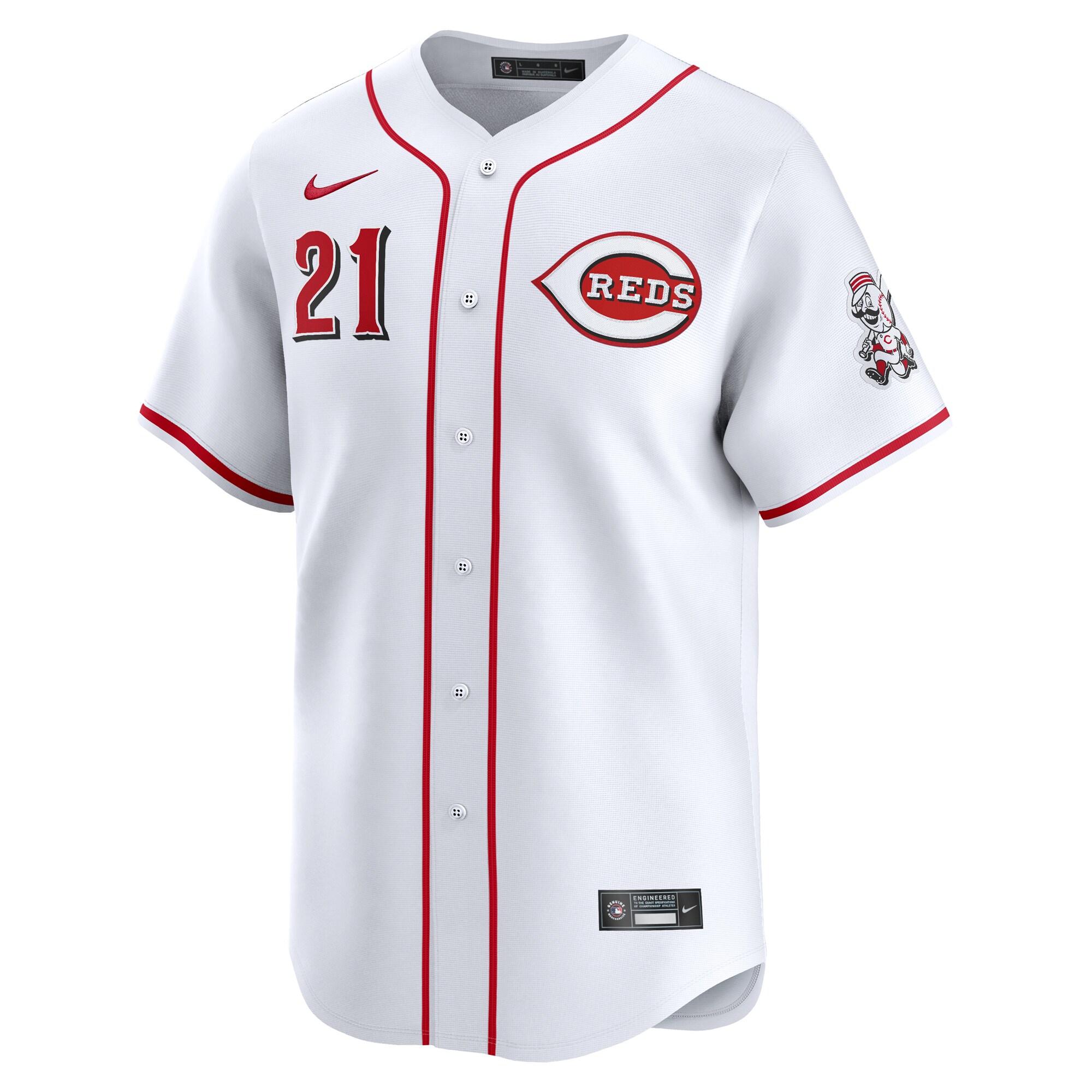 Alternative view of Men's Cincinnati Reds Hunter Greene White Home Limited Player Jersey