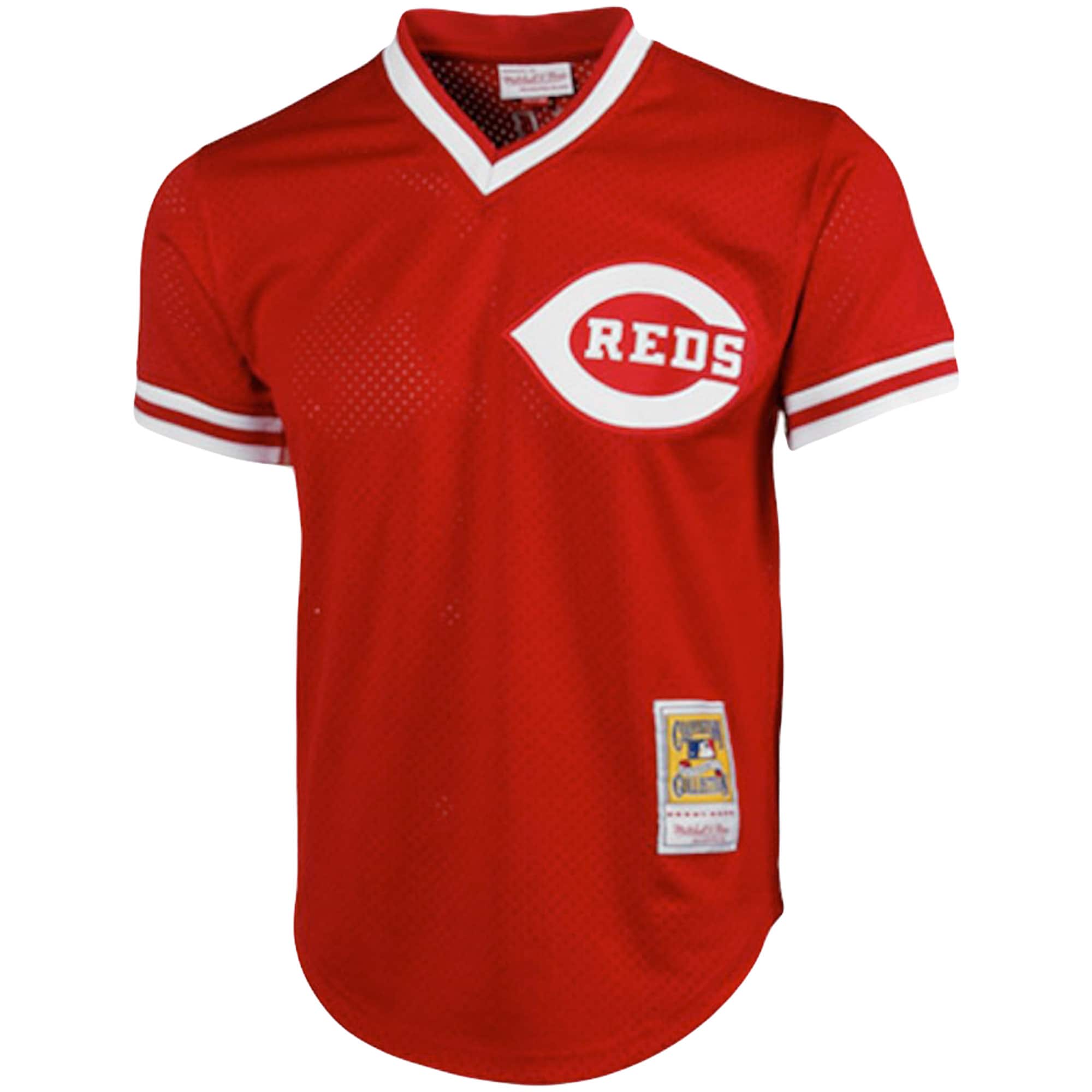 Alternative view of Men's Cincinnati Reds Johnny Bench Mitchell & Ness Red Cooperstown Collection Big & Tall Mesh Batting Practice Jersey