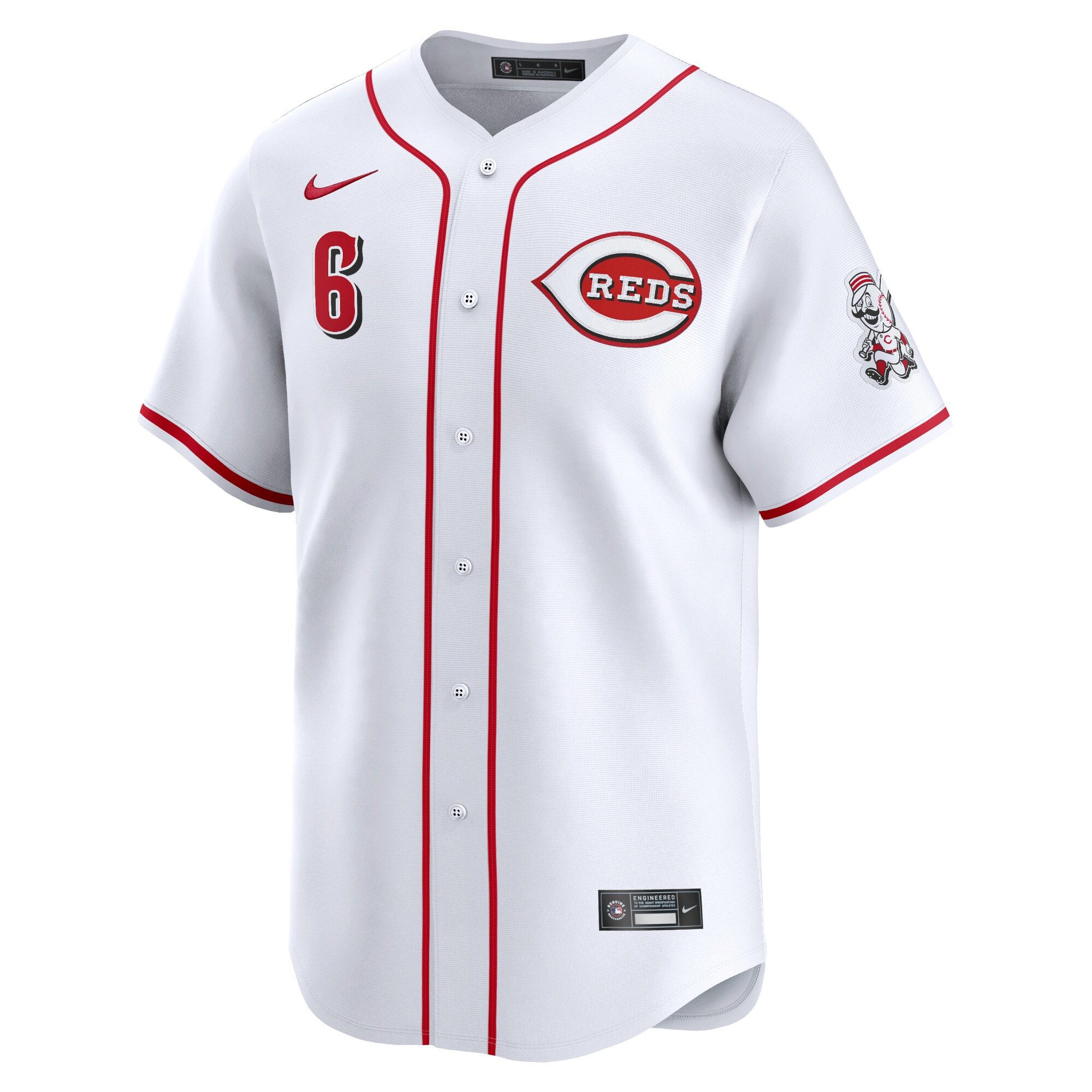 Alternative view of Men's Cincinnati Reds Jonathan India White Home Limited Player Jersey