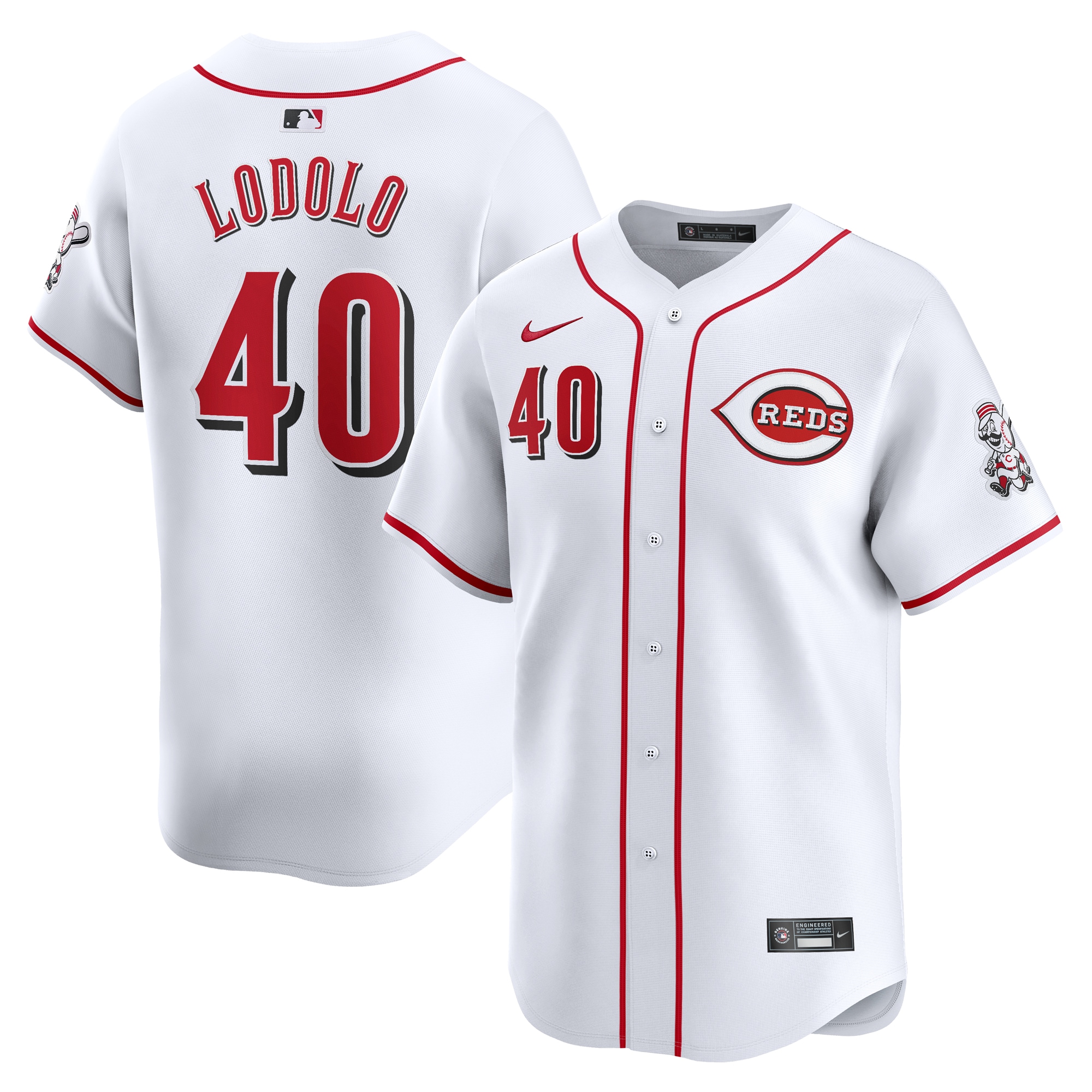 Men's Cincinnati Reds Nick Lodolo White Home Limited Player Jersey