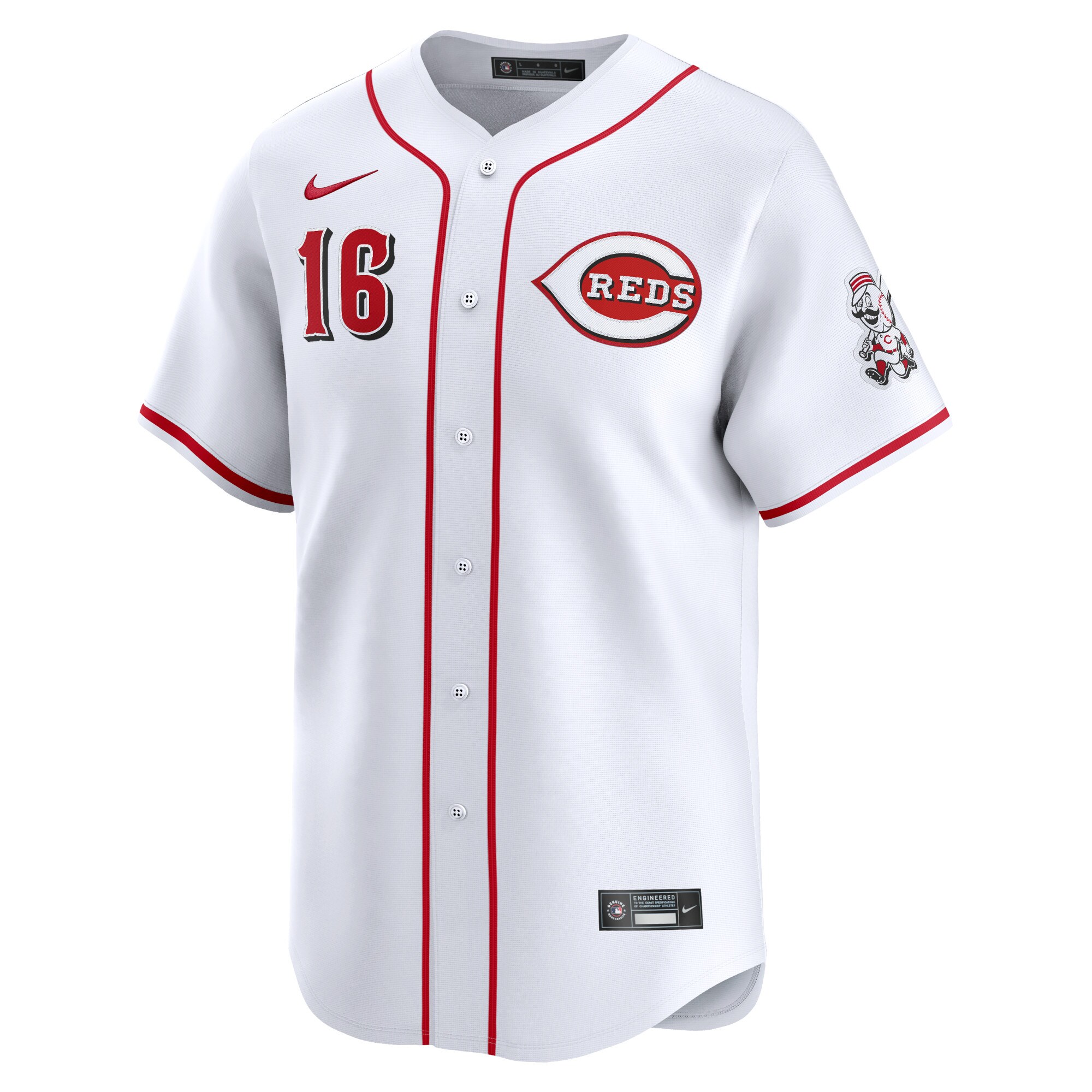 Alternative view of Men's Cincinnati Reds Noelvi Marte White Home Limited Player Jersey