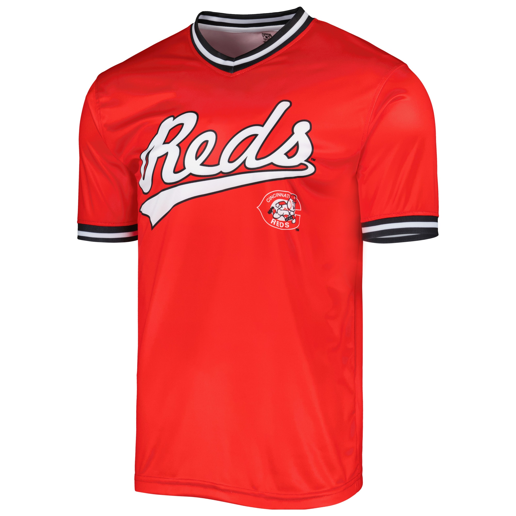 Alternative view of Men's Cincinnati Reds Stitches Red Cooperstown Collection Team Jersey