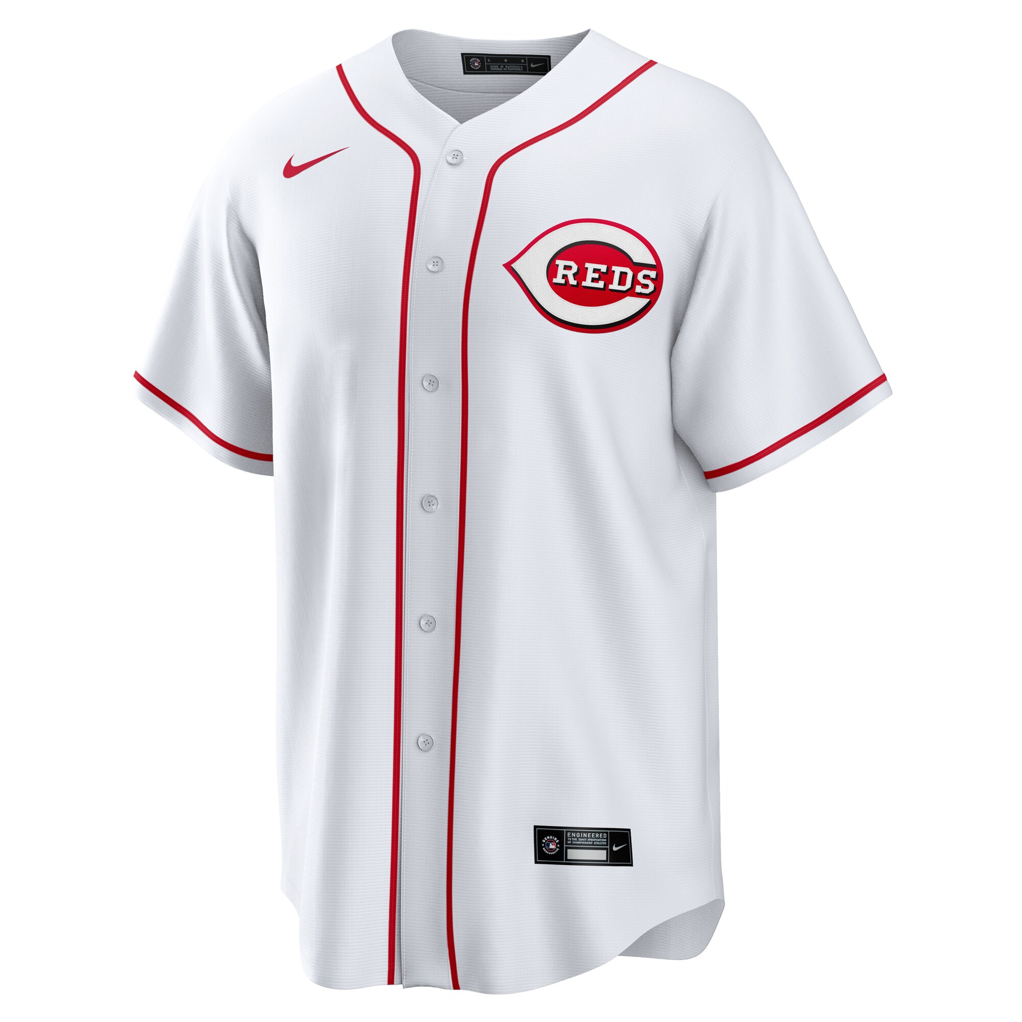 Alternative view of Men's Cincinnati Reds White #1 Dad Home Jersey
