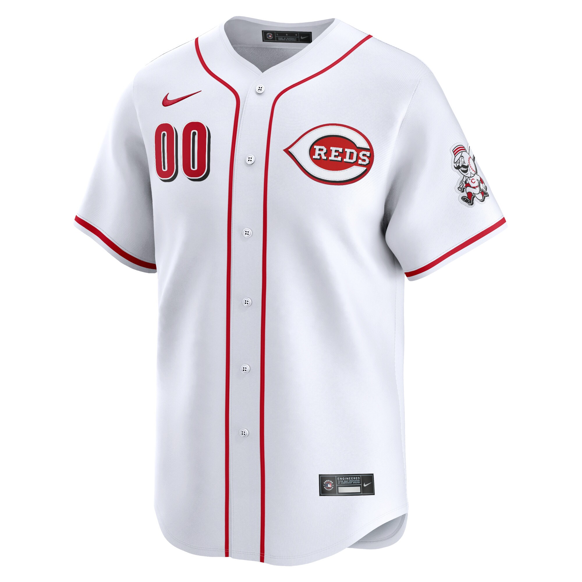 Alternative view of Men's Cincinnati Reds White Home Limited Pick-A-Player Retired Roster Jersey