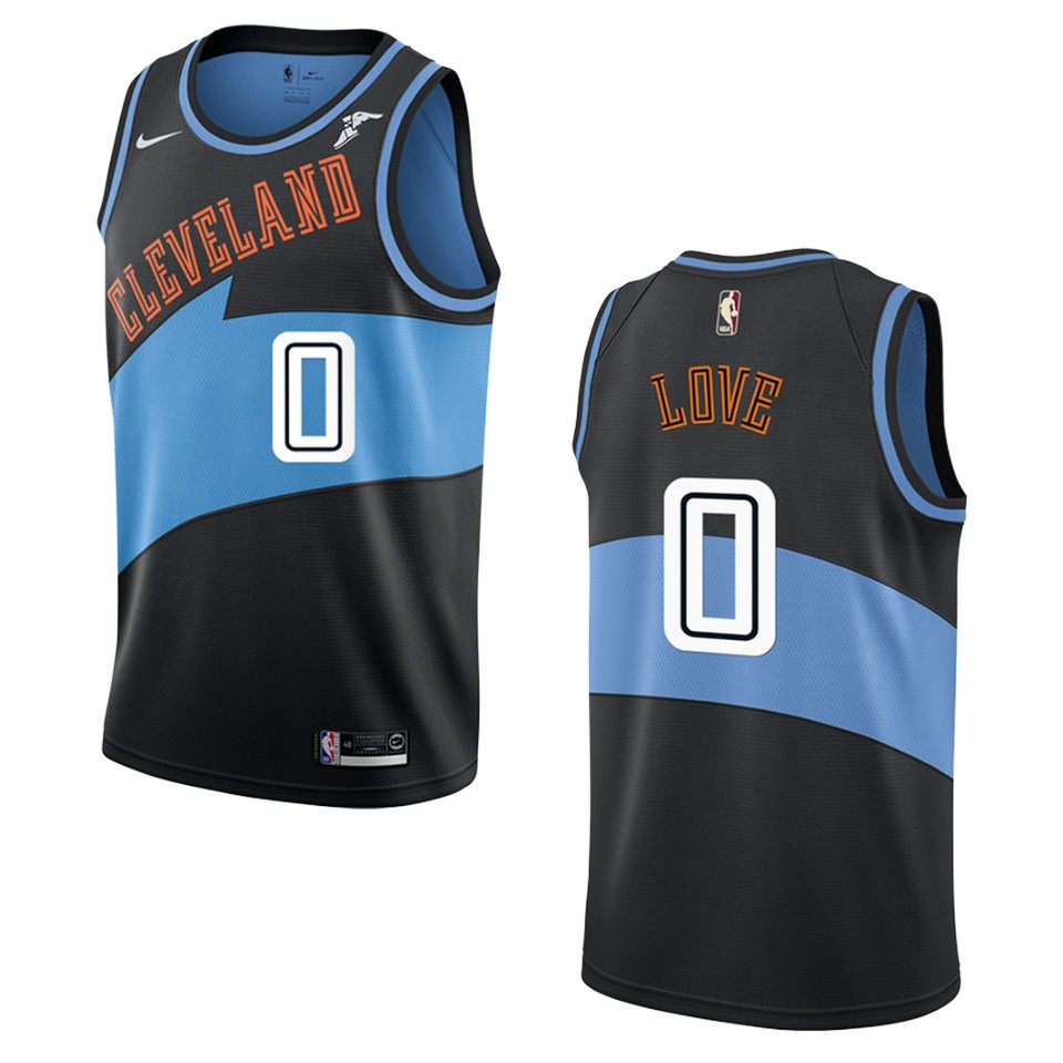 Men's Cleveland Cavaliers #0 Kevin Love Hardwood Classics Swingman Jersey - Black