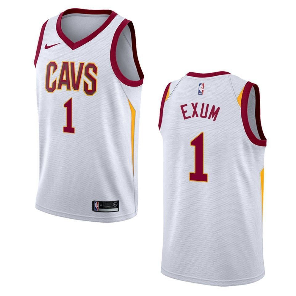 Men's Cleveland Cavaliers 1 Dante Exum Association Swingman Jersey - White - JS139