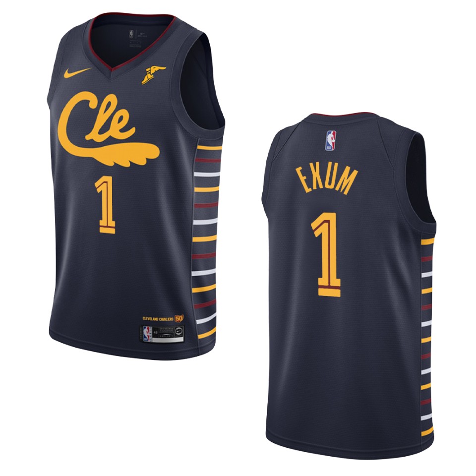 Men's Cleveland Cavaliers #1 Dante Exum City Swingman Jersey - Navy