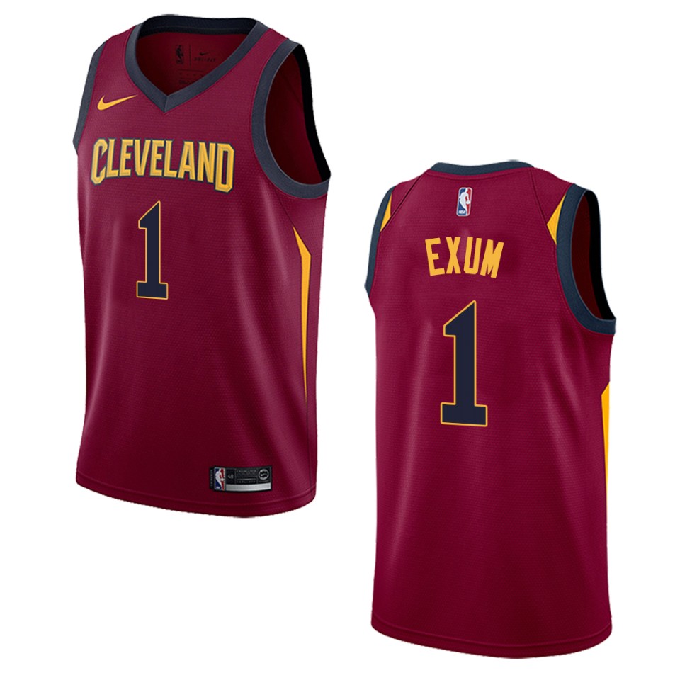 Men's Cleveland Cavaliers #1 Dante Exum Icon Swingman Jersey - Maroon