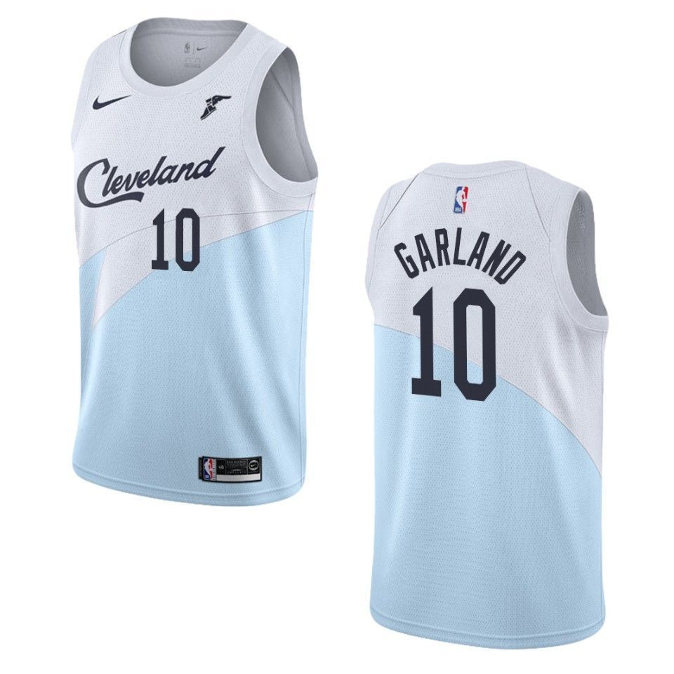 Men's Cleveland Cavaliers 10 Darius Garland Earned Swingman Jersey - Blue - JS308