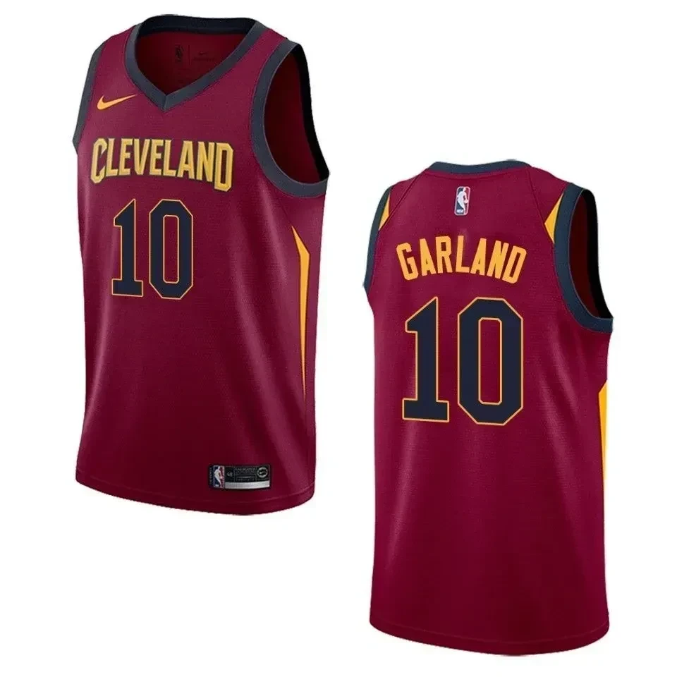 Men's Cleveland Cavaliers 10 Darius Garland Icon Swingman Jersey - Maroon - JS497