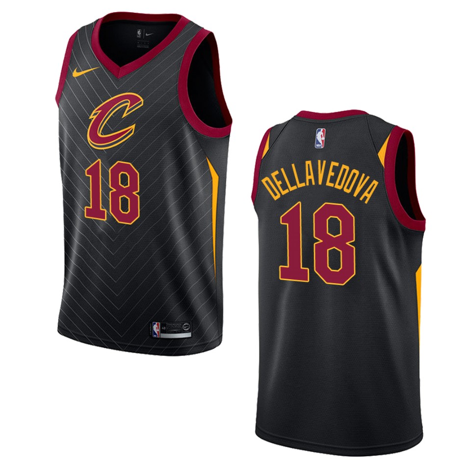 Men's Cleveland Cavaliers #18 Matthew Dellavedova Statement Swingman Jersey - Black