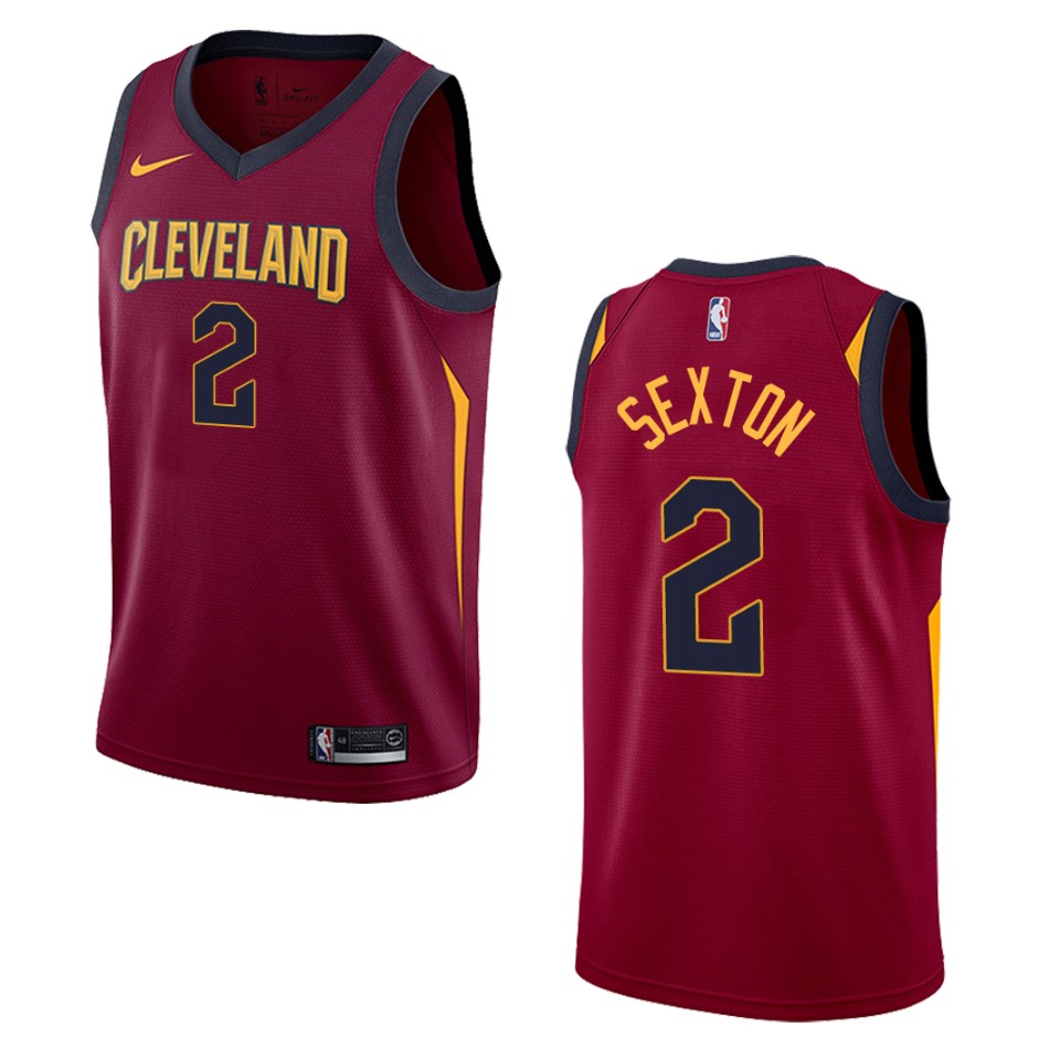 Men's Cleveland Cavaliers #2 Collin Sexton Icon Swingman Jersey - Maroon