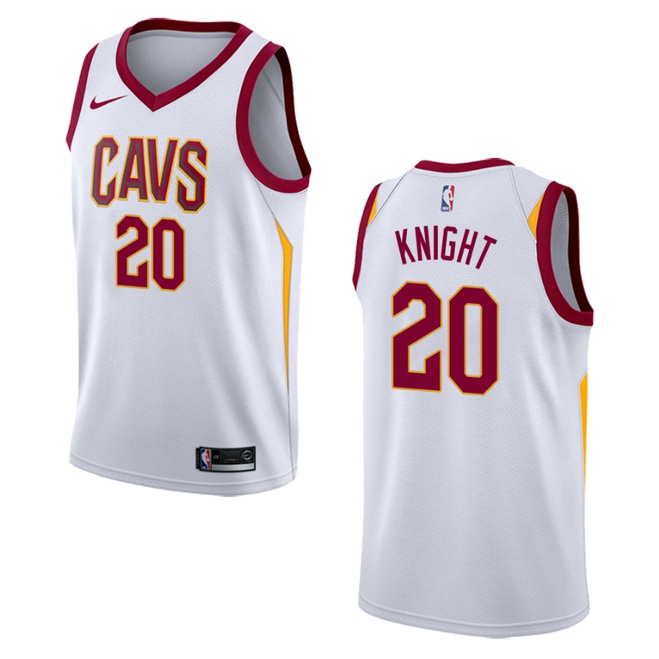 Men's Cleveland Cavaliers #20 Brandon Knight Association Swingman Jersey - White