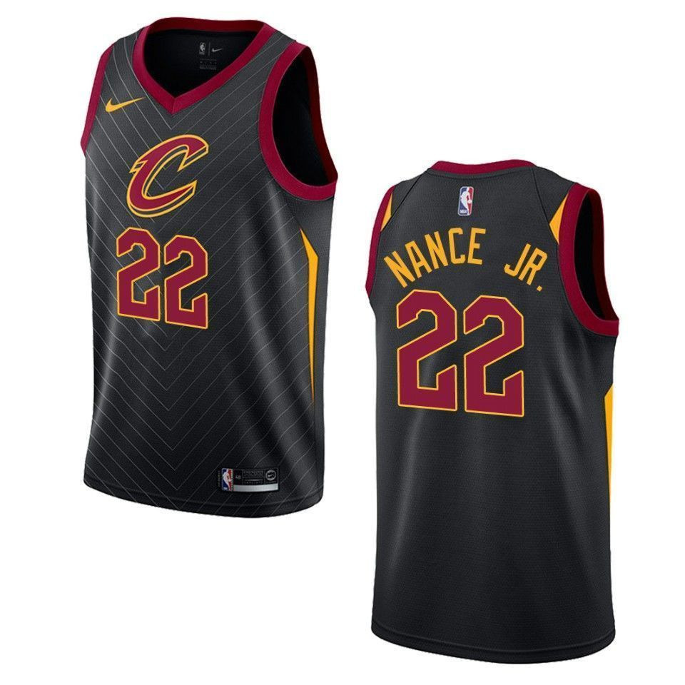 Men's Cleveland Cavaliers 22 Larry Nance Jr. Statement Swingman Jersey - Black - JS170
