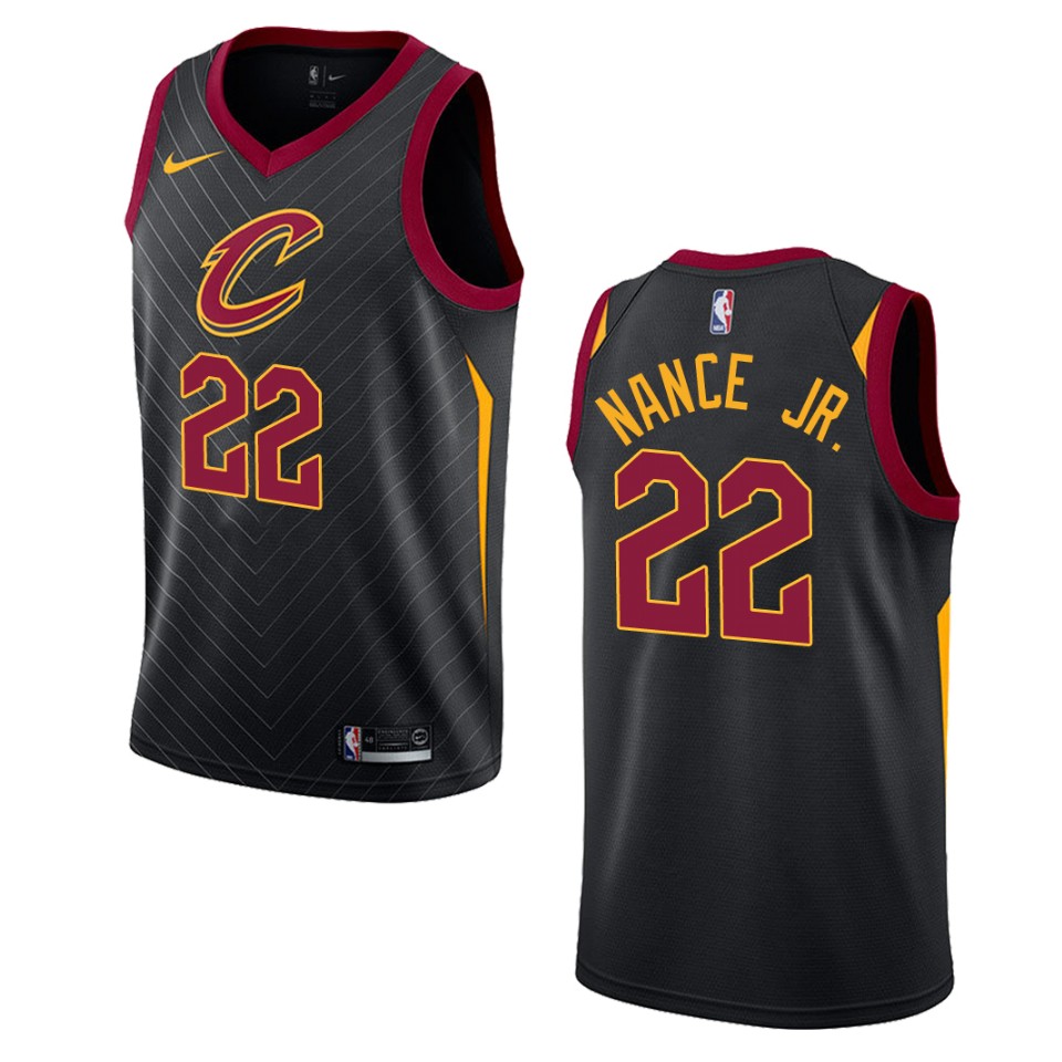 Men's Cleveland Cavaliers #22 Larry Nance Jr. Statement Swingman Jersey - Black