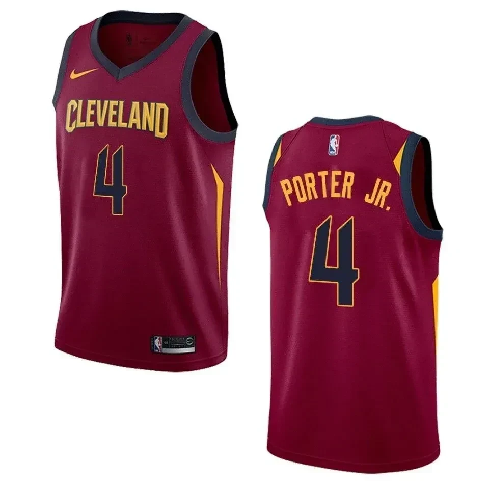 Men's Cleveland Cavaliers 4 Kevin Porter Jr. Icon Swingman Jersey - Maroon - JS605