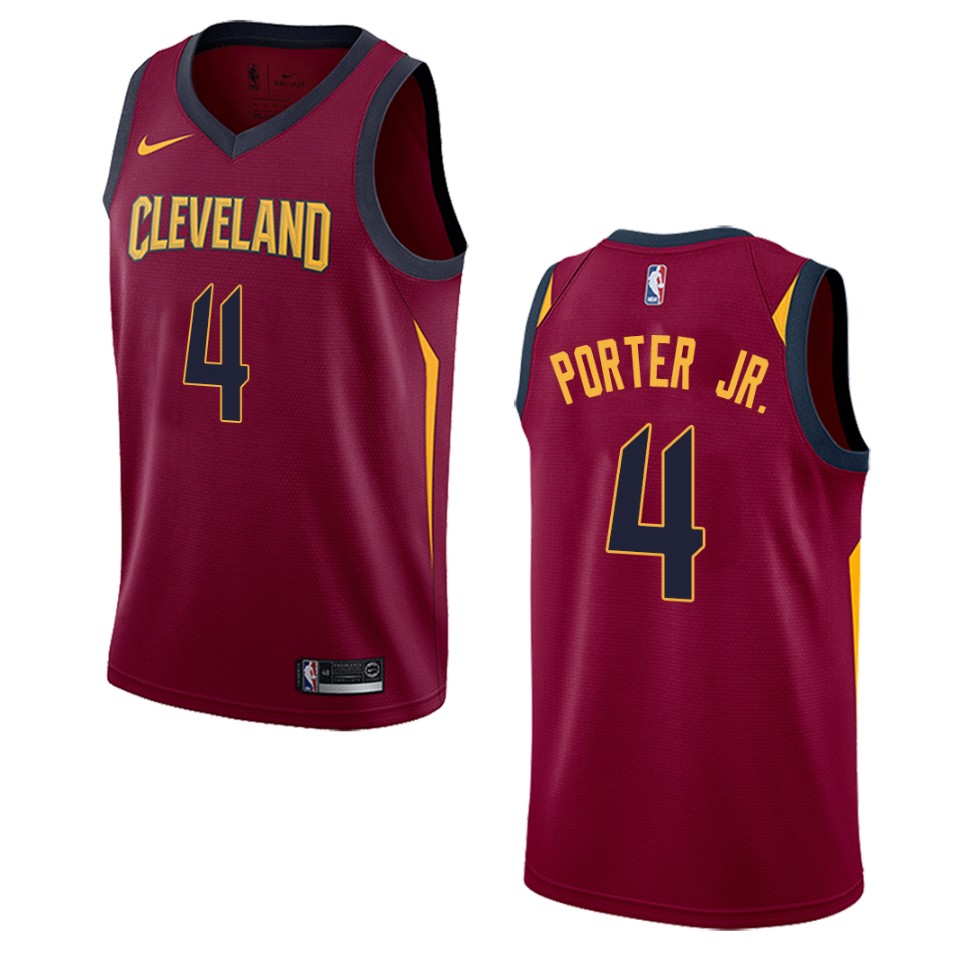 Men's Cleveland Cavaliers #4 Kevin Porter Jr. Icon Swingman Jersey - Maroon