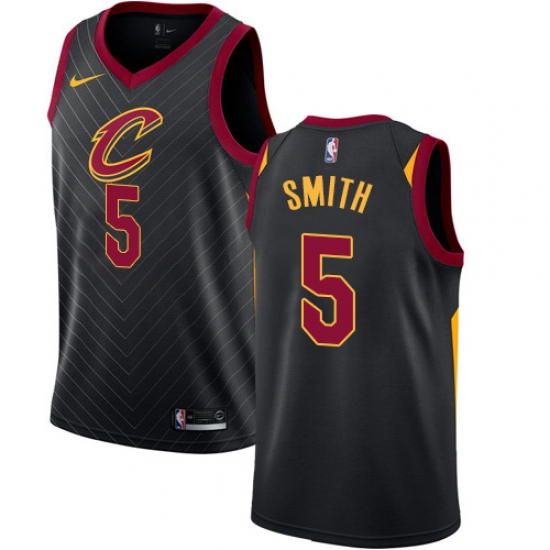 Men's Cleveland Cavaliers #5 J.r. Smith Statement Swingman Jersey - Black
