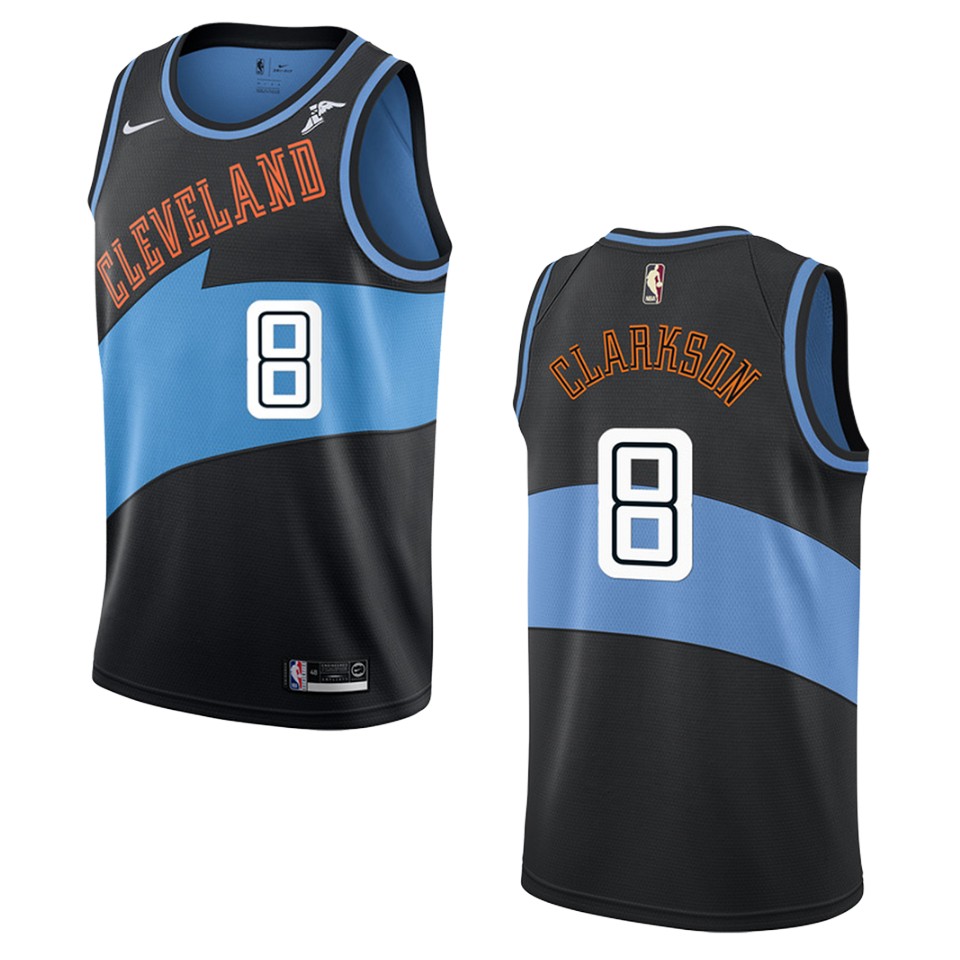 Men's Cleveland Cavaliers #8 Jordan Clarkson Hardwood Classics Swingman Jersey - Black