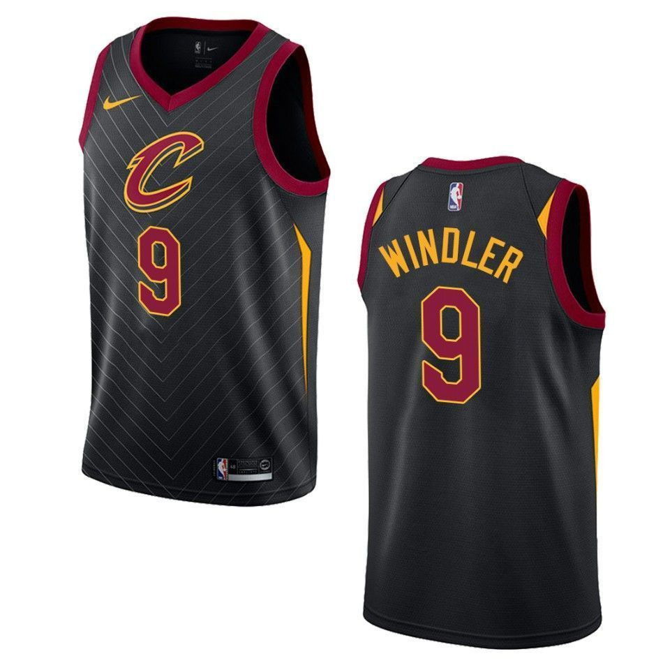 Men's Cleveland Cavaliers 9 Dylan Windler Statement Swingman Jersey - Black - JS564