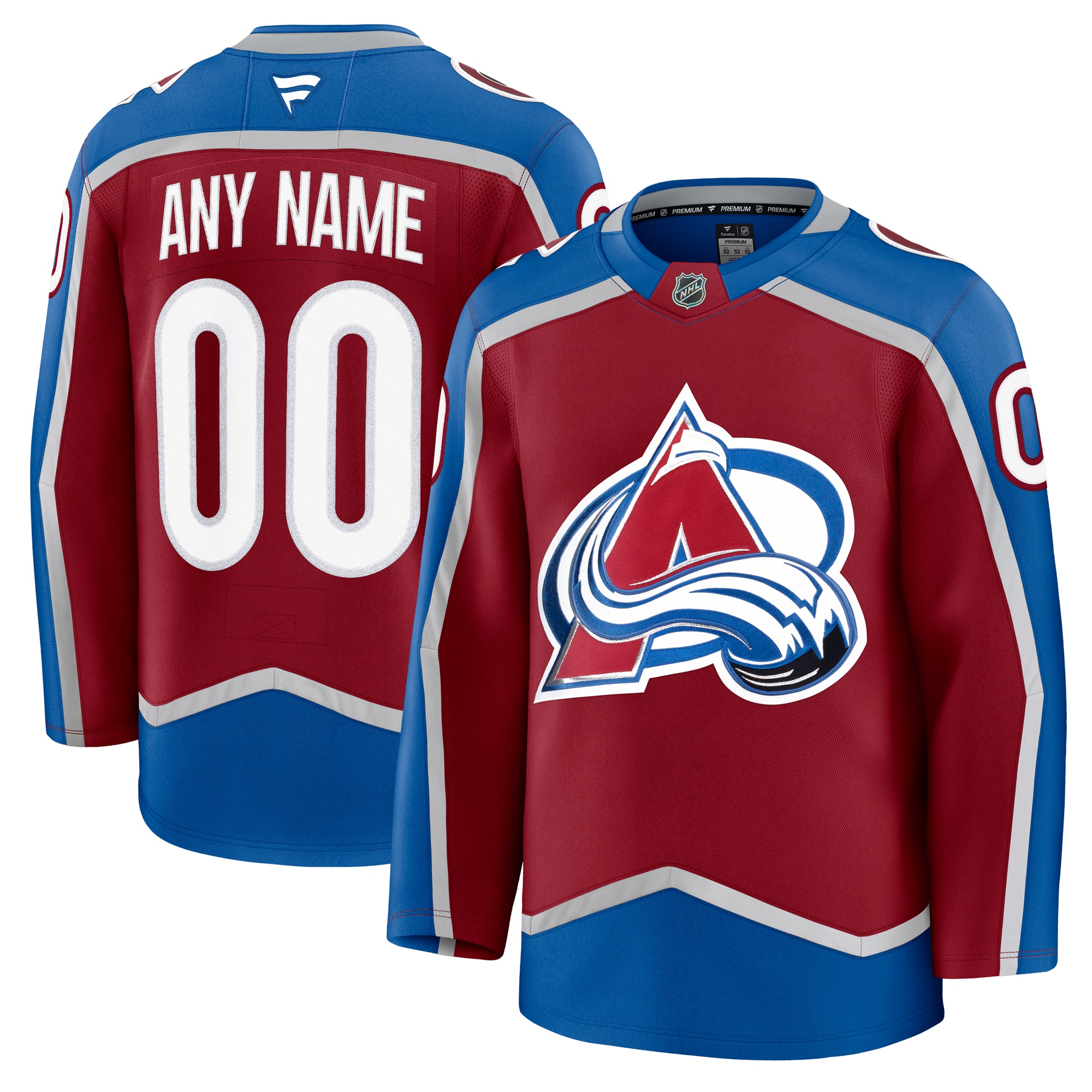 Men's Colorado Avalanche Burgundy Home Premium Custom Jersey - JS929 