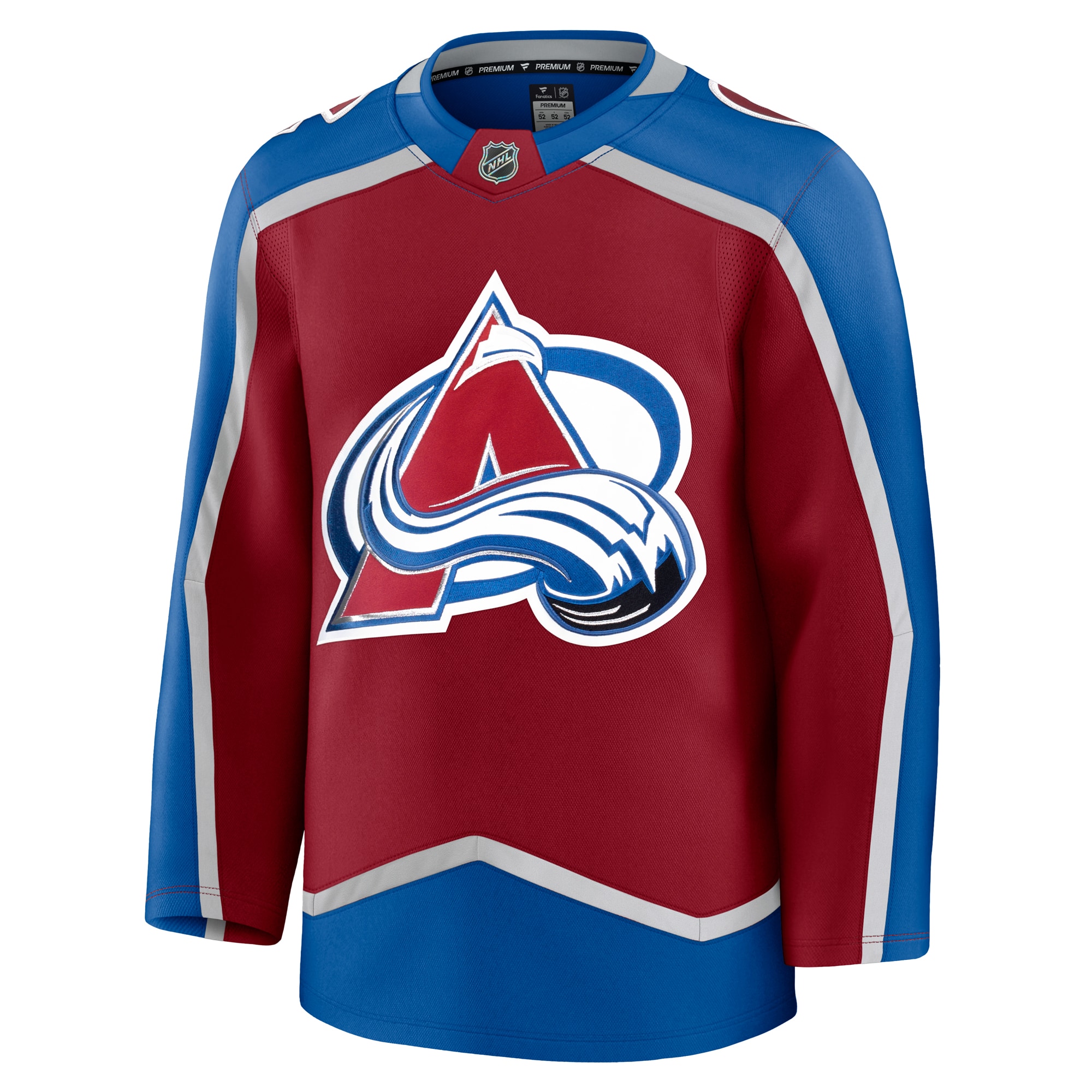 Alternative view of Men's Colorado Avalanche Burgundy Home Premium Jersey - JS619 