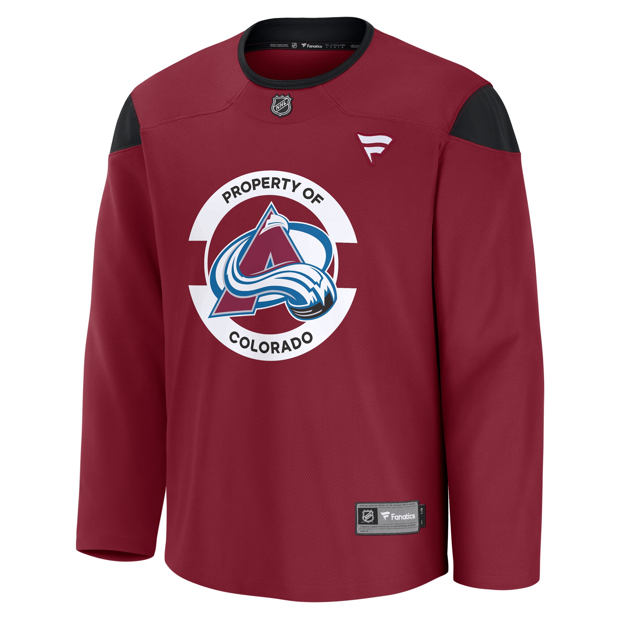 Alternative view of Men's Colorado Avalanche Burgundy Team Practice Jersey - JS732 