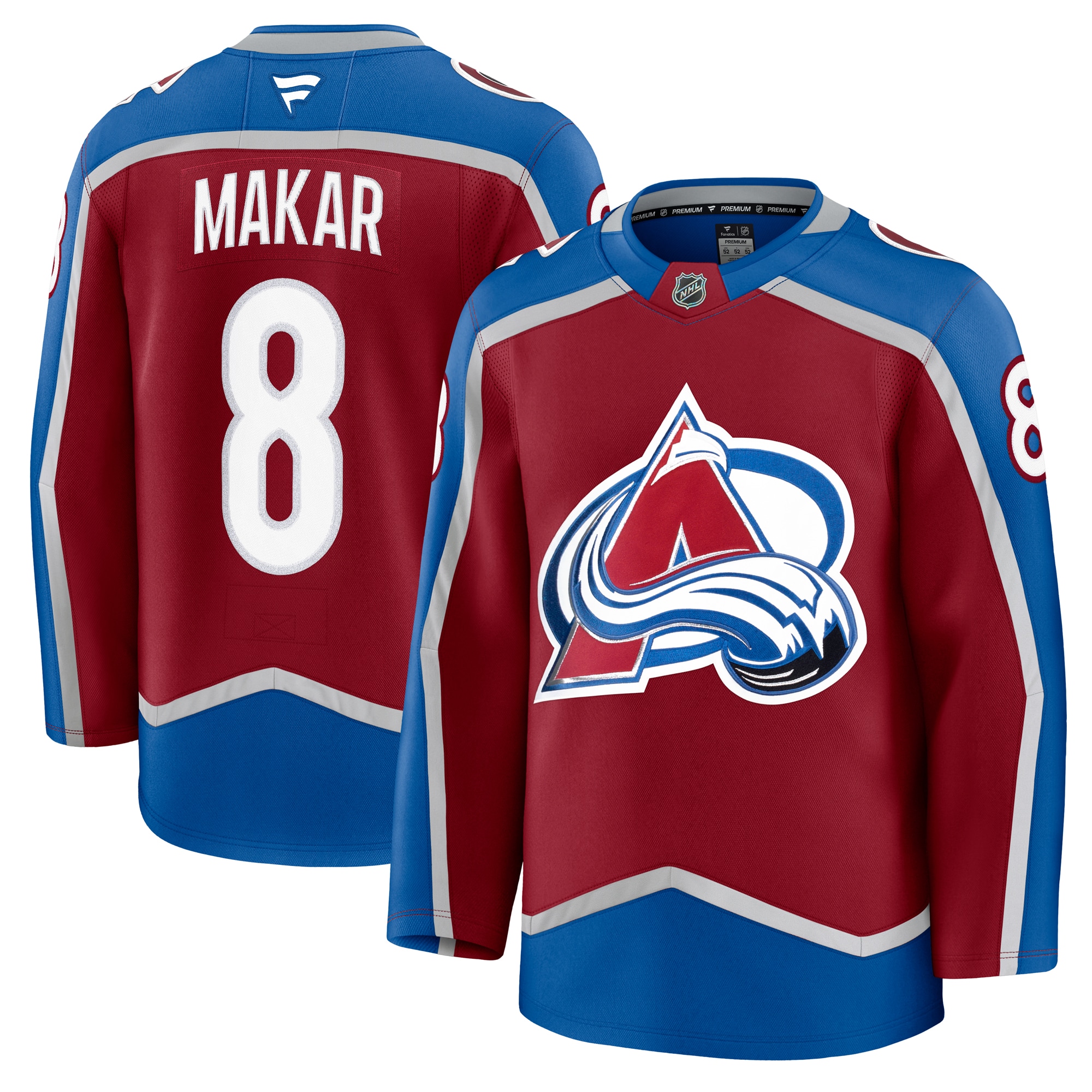 Men's Colorado Avalanche Cale Makar Burgundy Home Premium Jersey - JS931 