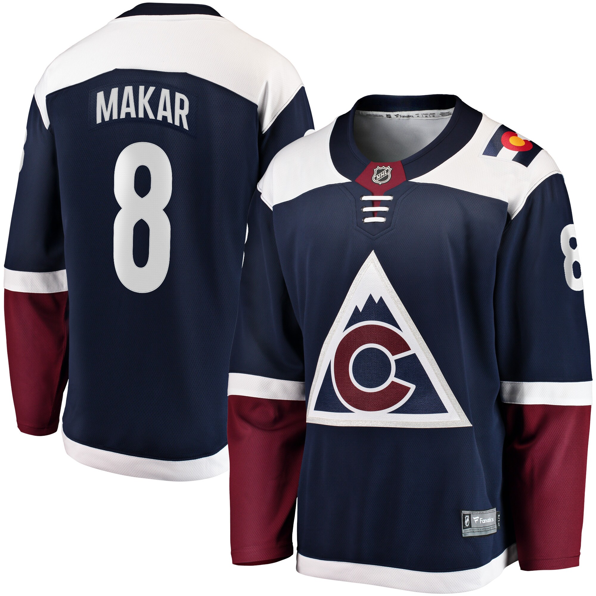 Men's Colorado Avalanche Cale Makar Navy Alternate Premier Breakaway Player Jersey - JS194 