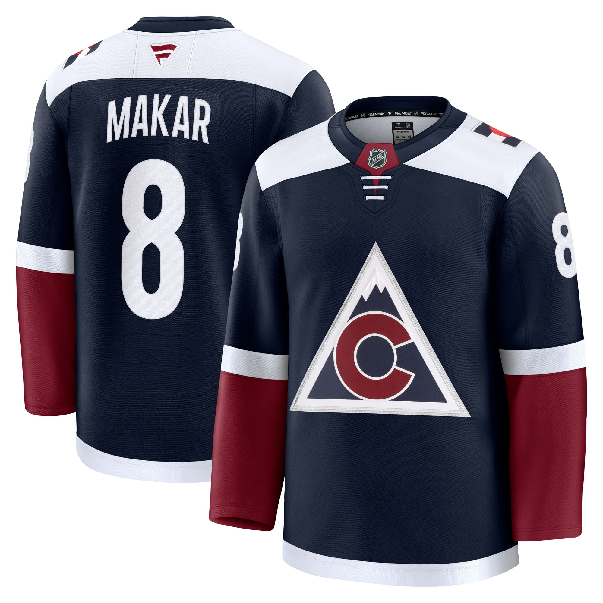 Men's Colorado Avalanche Cale Makar Navy Alternate Premium Jersey - JS659 