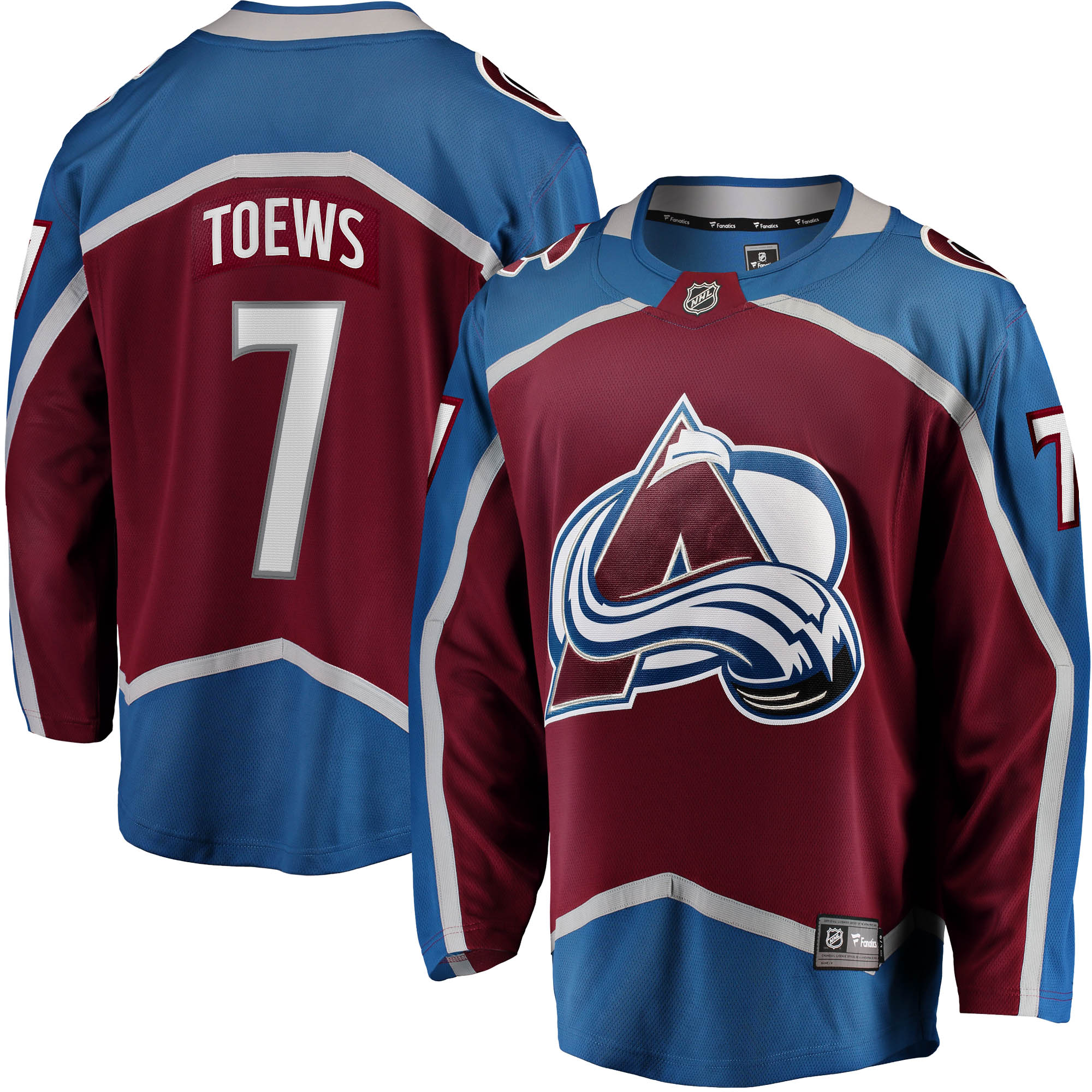 Men's Colorado Avalanche Devon Toews Burgundy Home Breakaway Player Jersey - JS788 