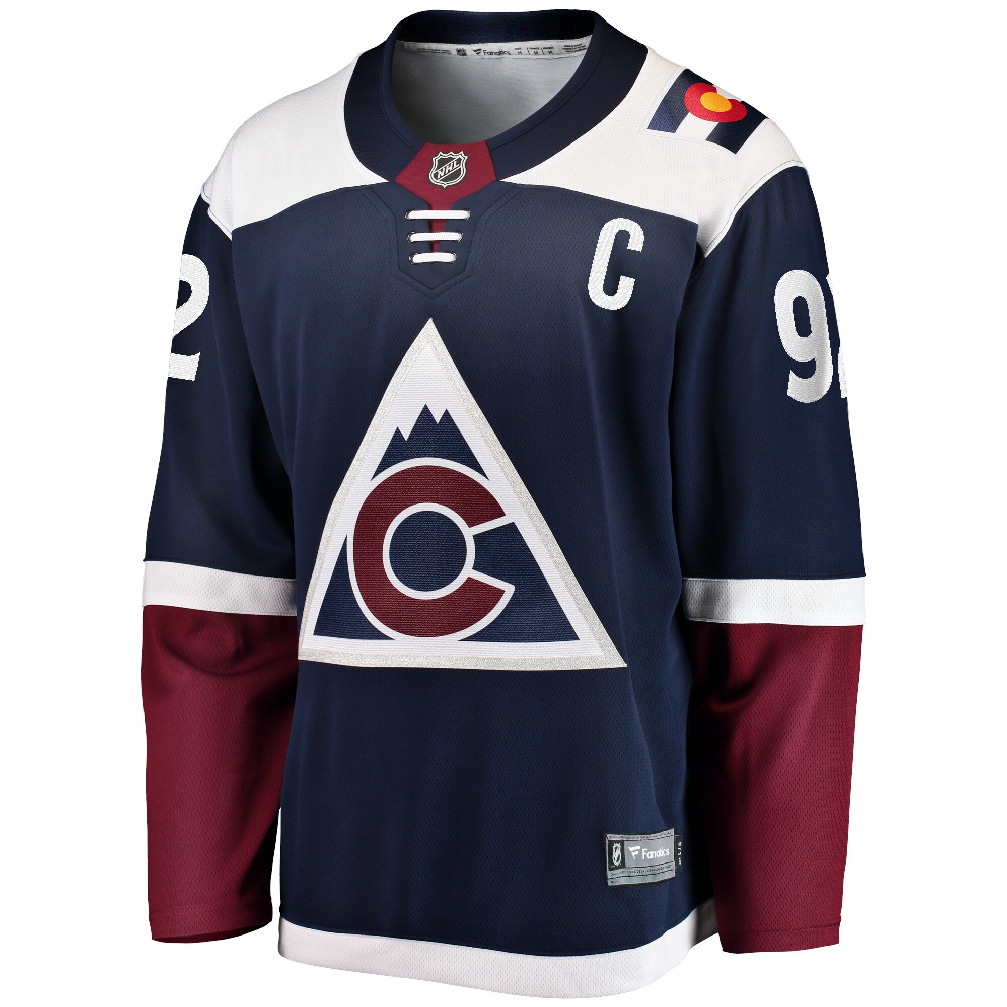 Alternative view of Men's Colorado Avalanche Gabriel Landeskog Navy Premier Breakaway Player Jersey - JS577 