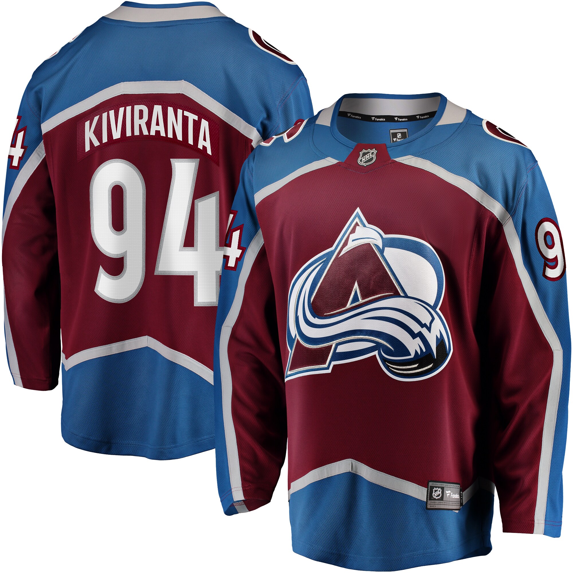 Men's Colorado Avalanche Joel Kiviranta Maroon Home Premier Breakaway Player Jersey - JS965 