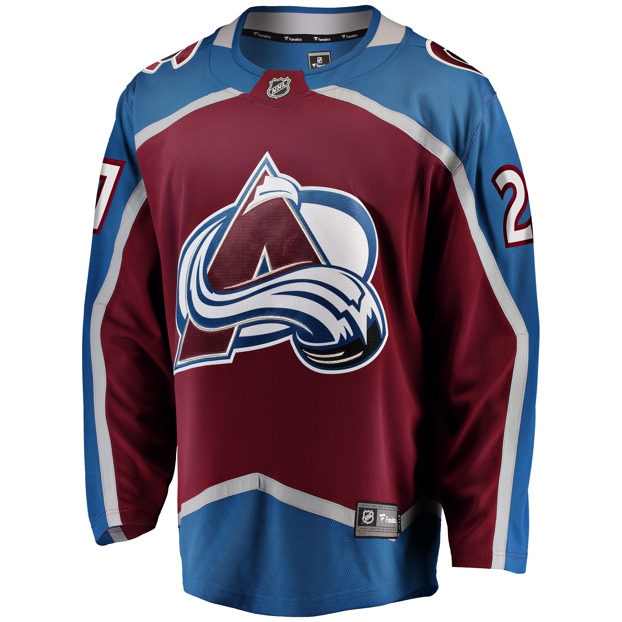 Alternative view of Men's Colorado Avalanche Jonathan Drouin Maroon Home Breakaway Jersey - JS549 