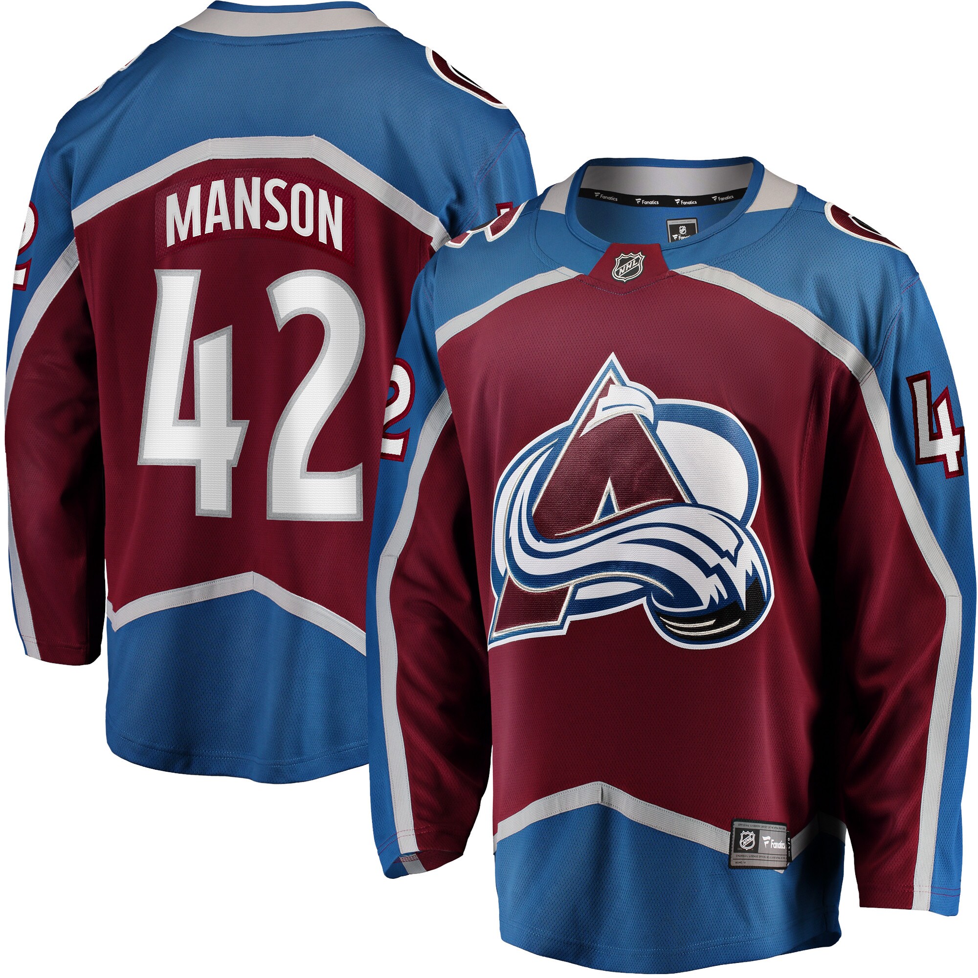 Men's Colorado Avalanche Josh Manson Burgundy Home Breakaway Player Jersey - JS895 