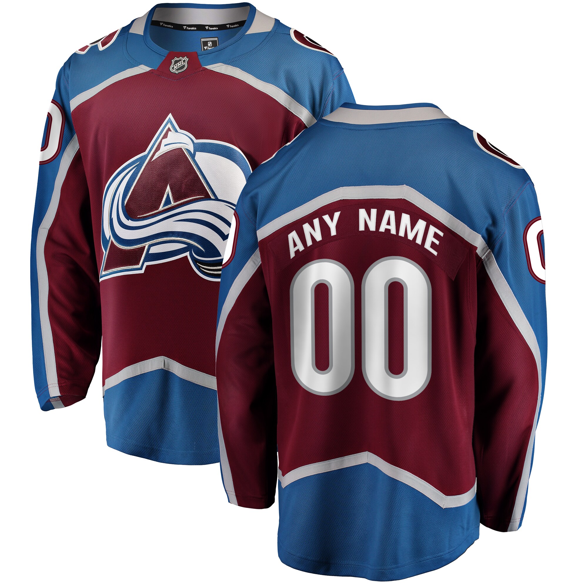 Men's Colorado Avalanche Maroon Home Breakaway Custom Jersey - JS821 
