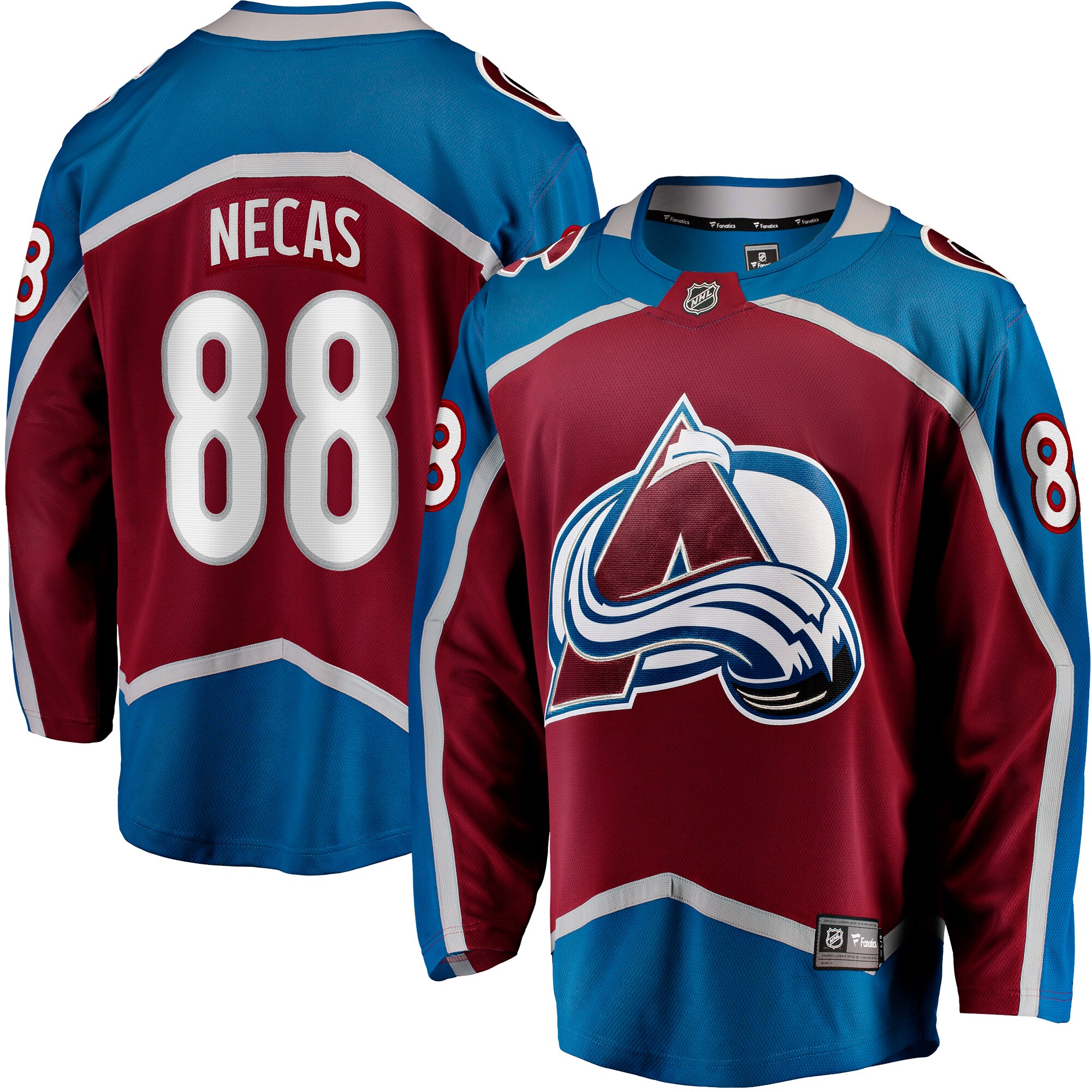 Men's Colorado Avalanche Martin Necas Burgundy Breakaway Player Jersey - JS238 