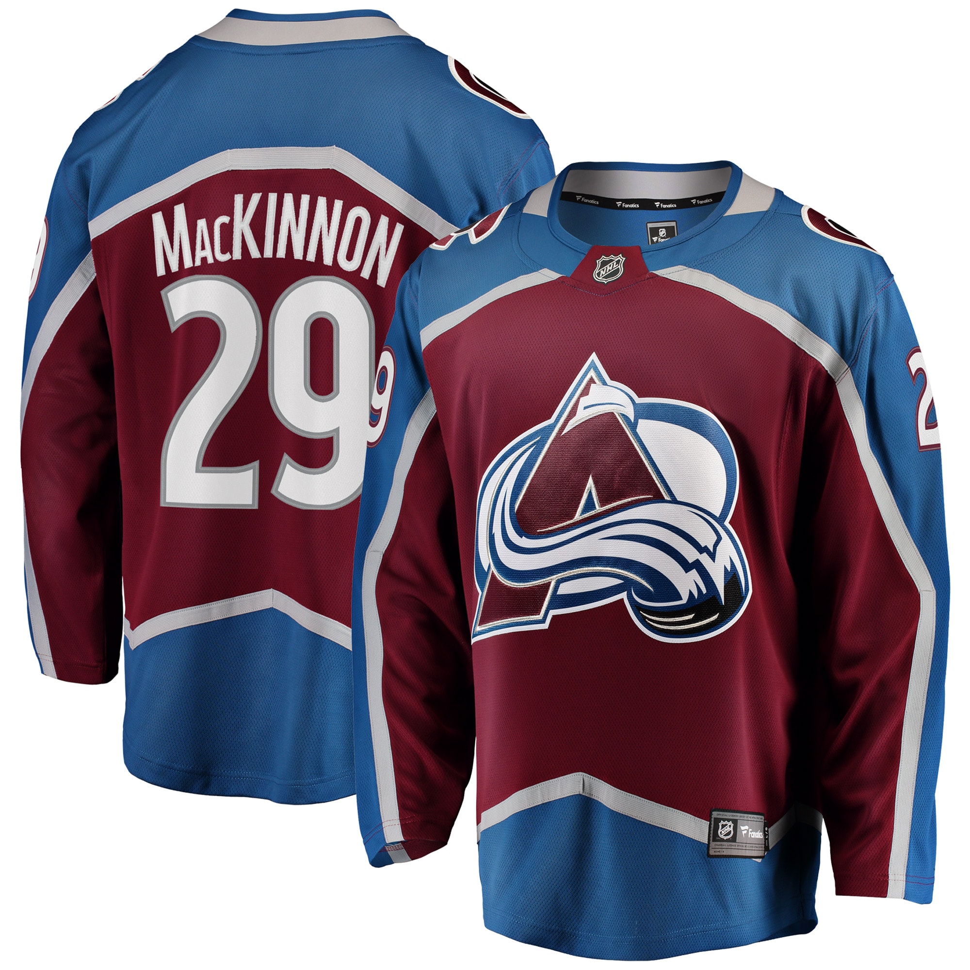 Men's Colorado Avalanche Nathan MacKinnon Burgundy Breakaway Player Jersey - JS760 
