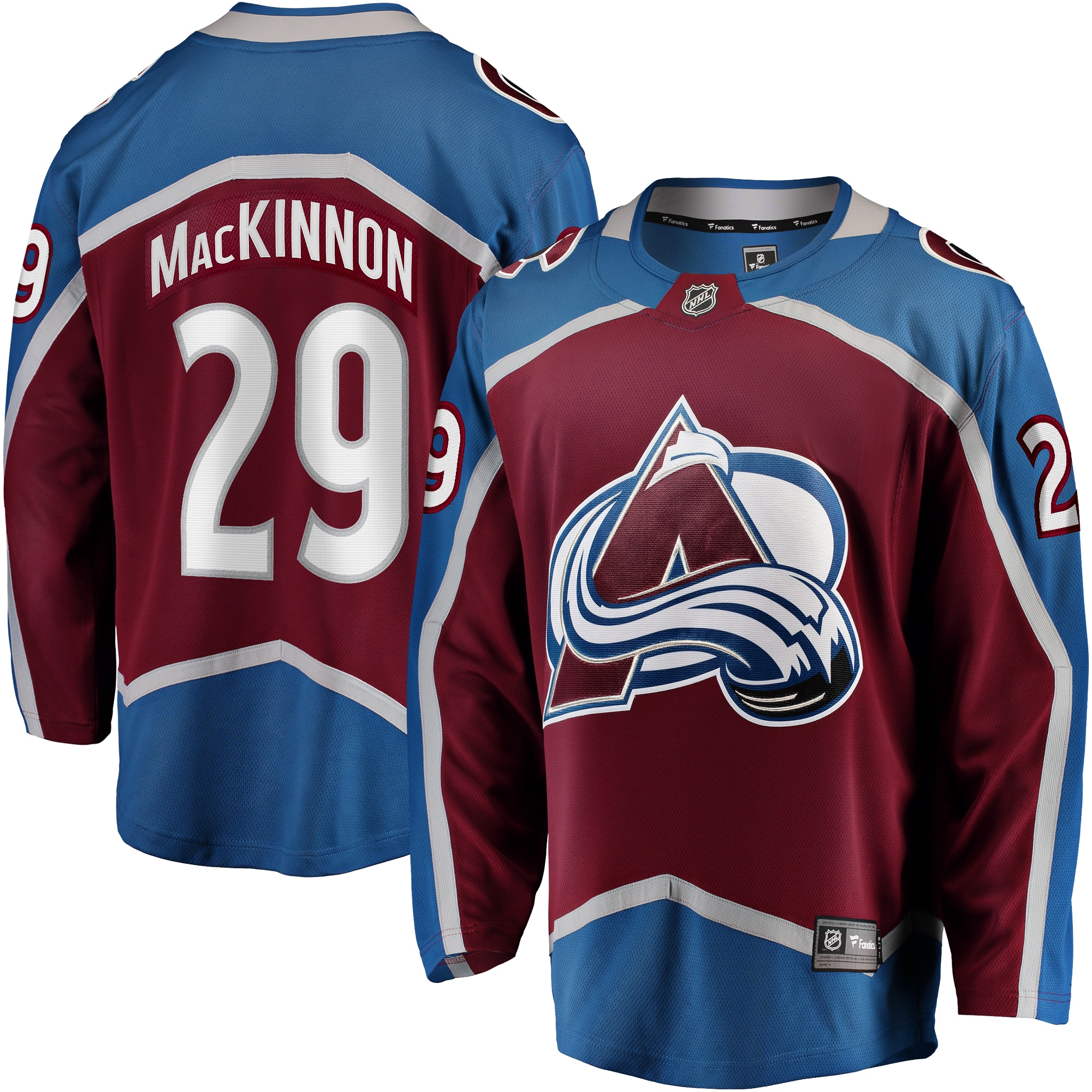 Men's Colorado Avalanche Nathan MacKinnon Burgundy Home Breakaway Jersey - JS359 