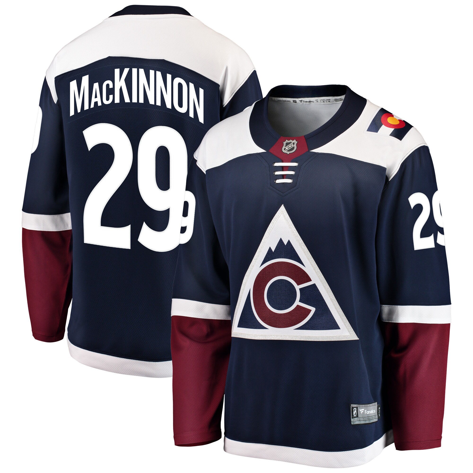 Men's Colorado Avalanche Nathan MacKinnon Navy Alternate Breakaway Player Jersey - JS292 