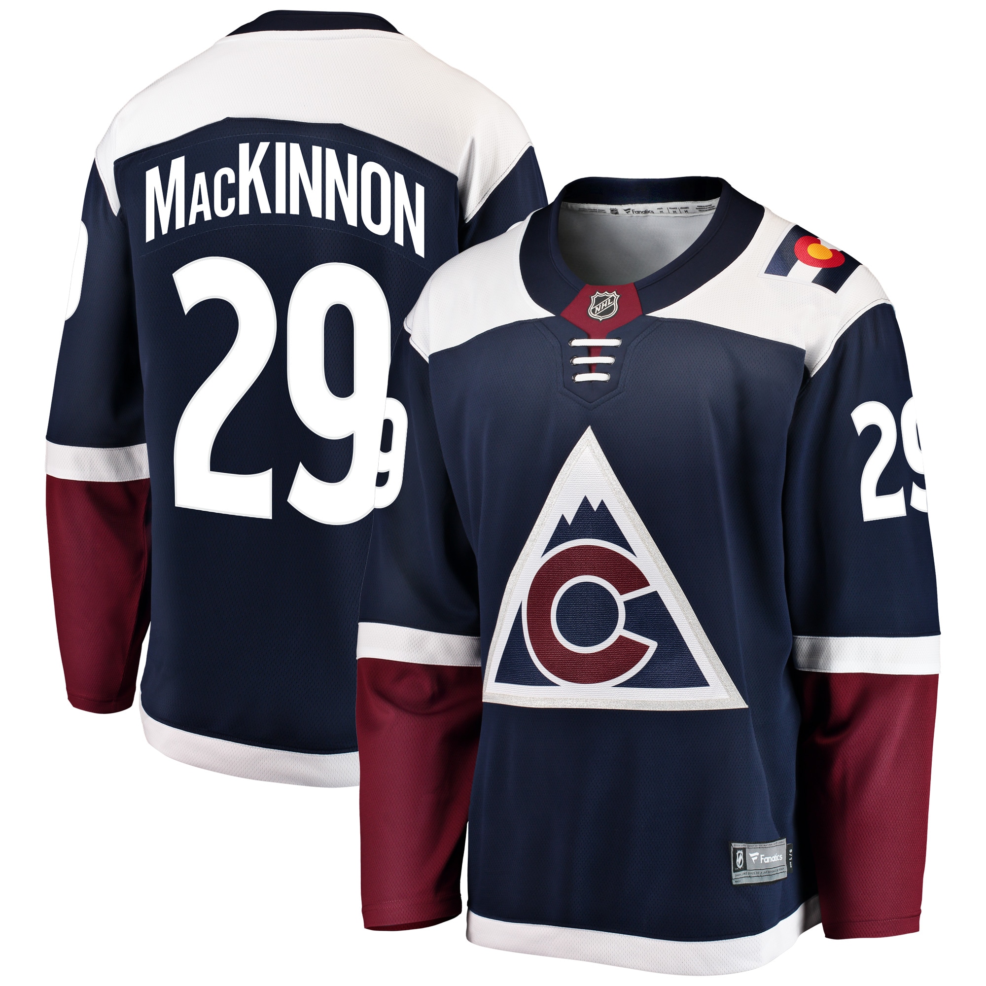 Men's Colorado Avalanche Nathan MacKinnon Navy Alternate Breakaway Player Jersey - JS712 