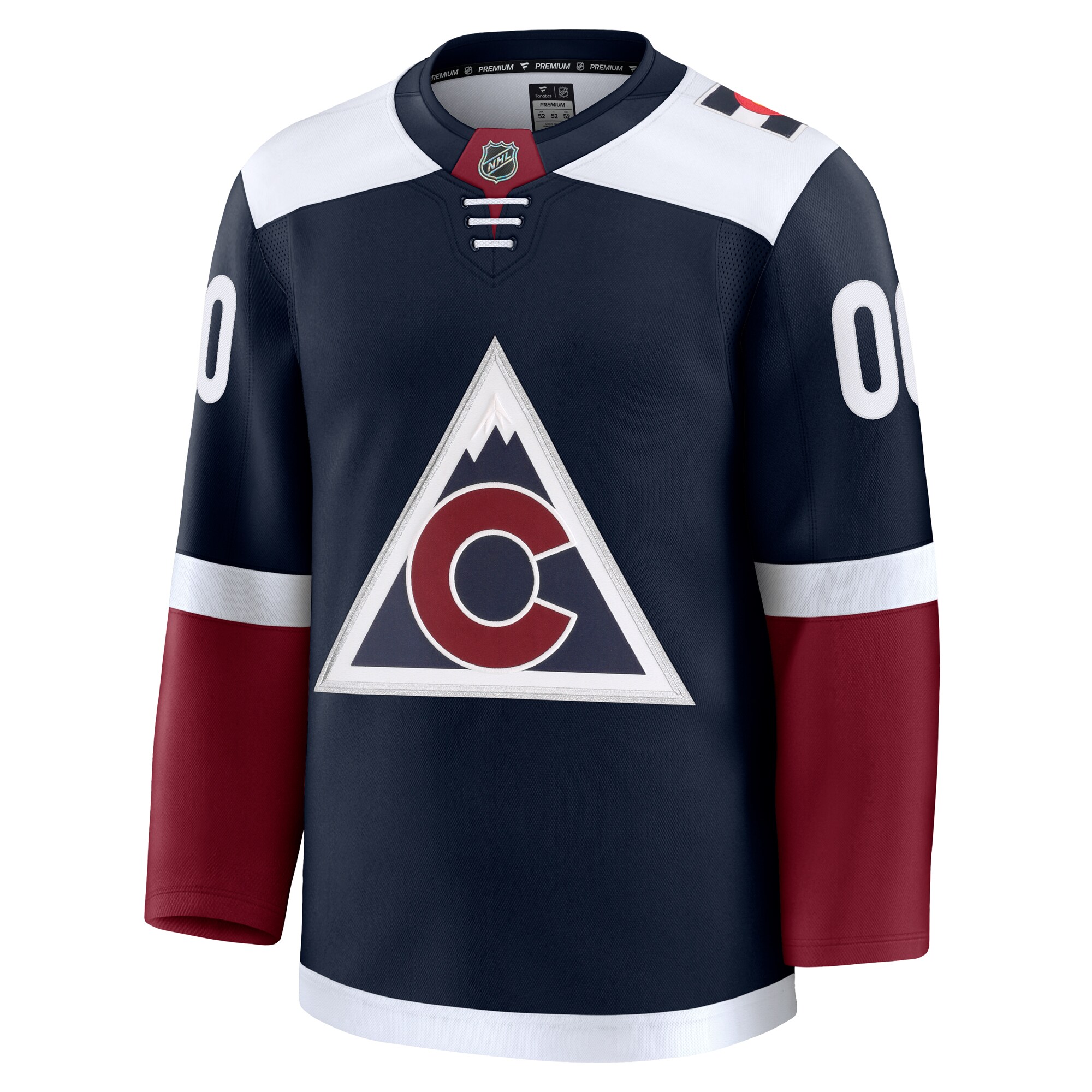Alternative view of Men's Colorado Avalanche Navy Alternate Premium Custom Jersey - JS656 