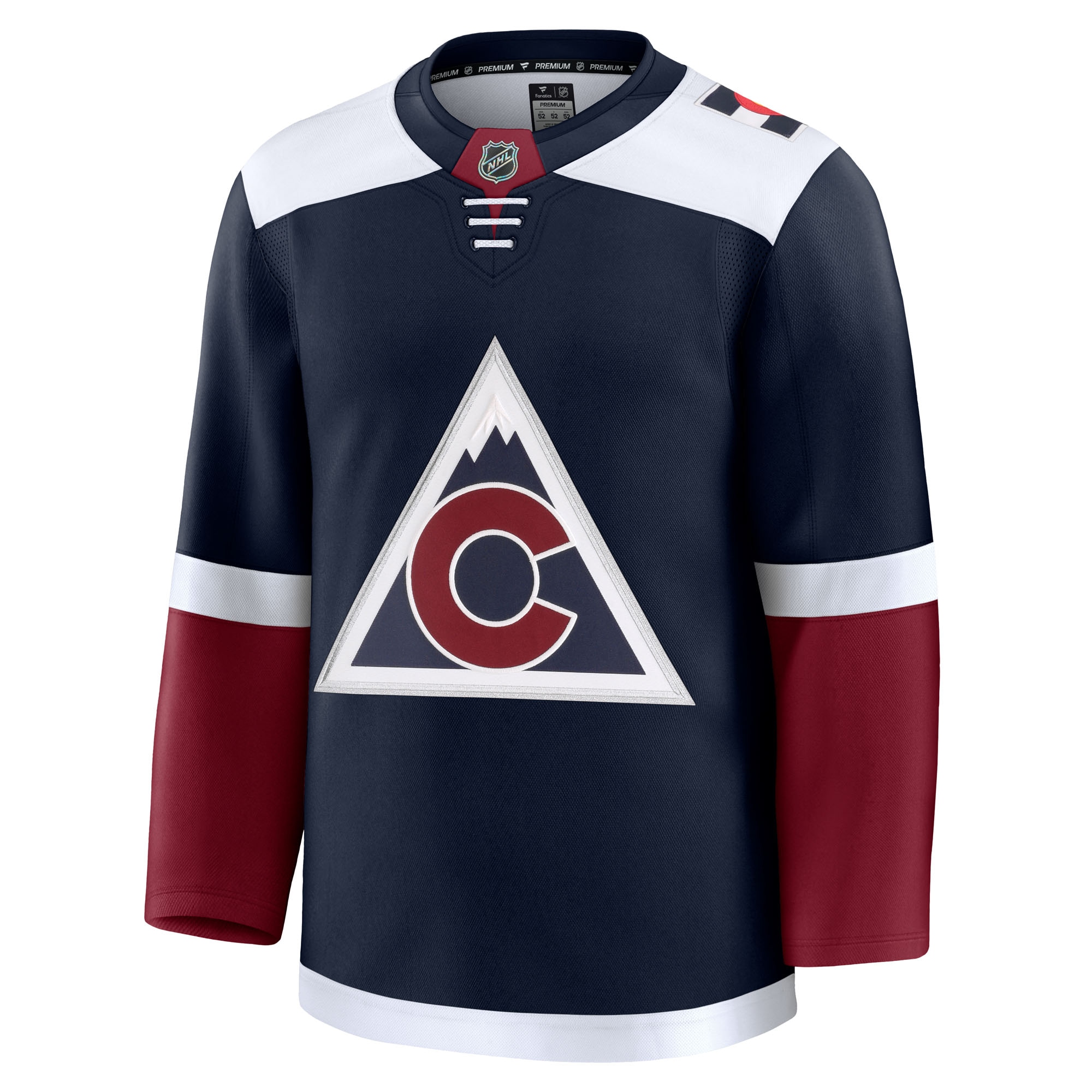 Alternative view of Men's Colorado Avalanche Navy Alternate Premium Jersey - JS394 
