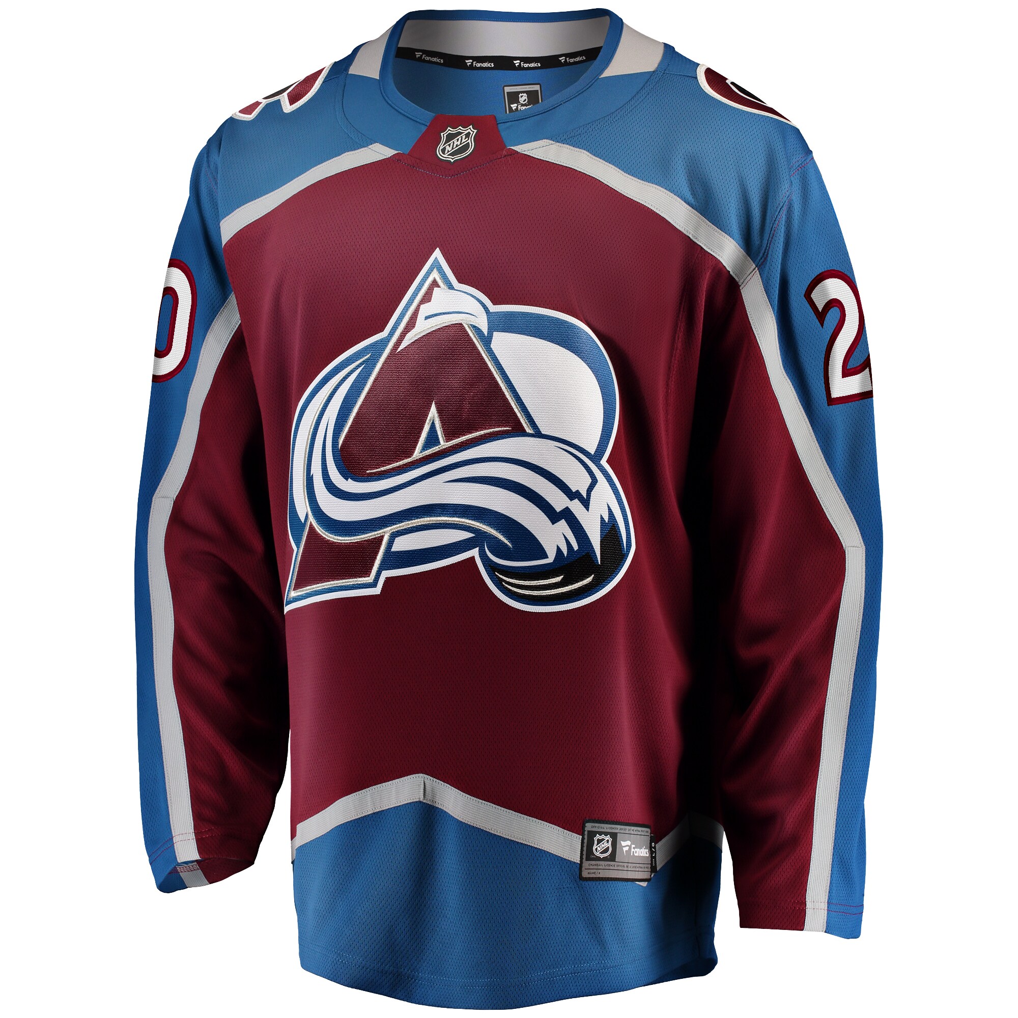 Alternative view of Men's Colorado Avalanche Ross Colton Maroon Home Breakaway Jersey - JS284 