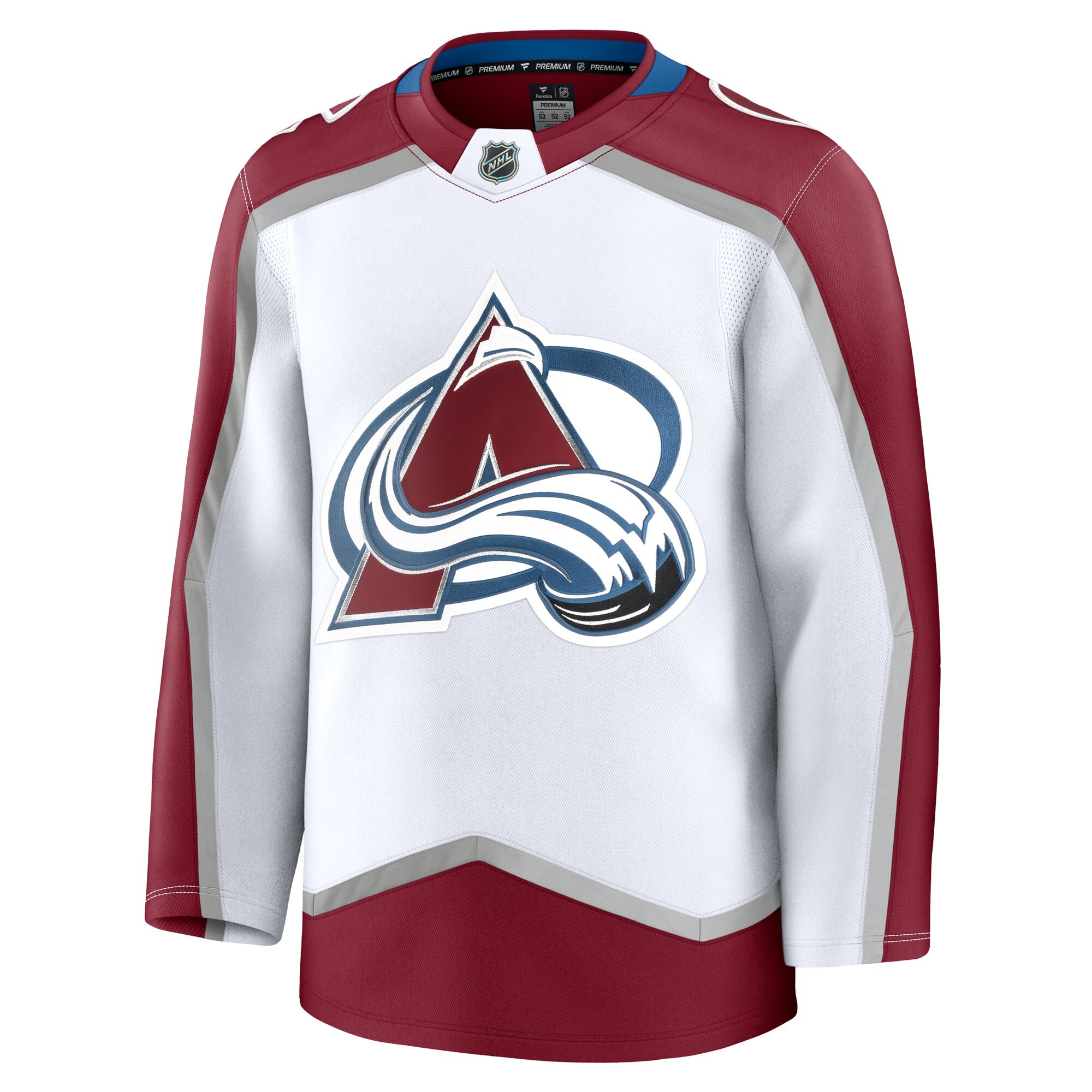 Alternative view of Men's Colorado Avalanche White Away Premium Jersey - JS680 