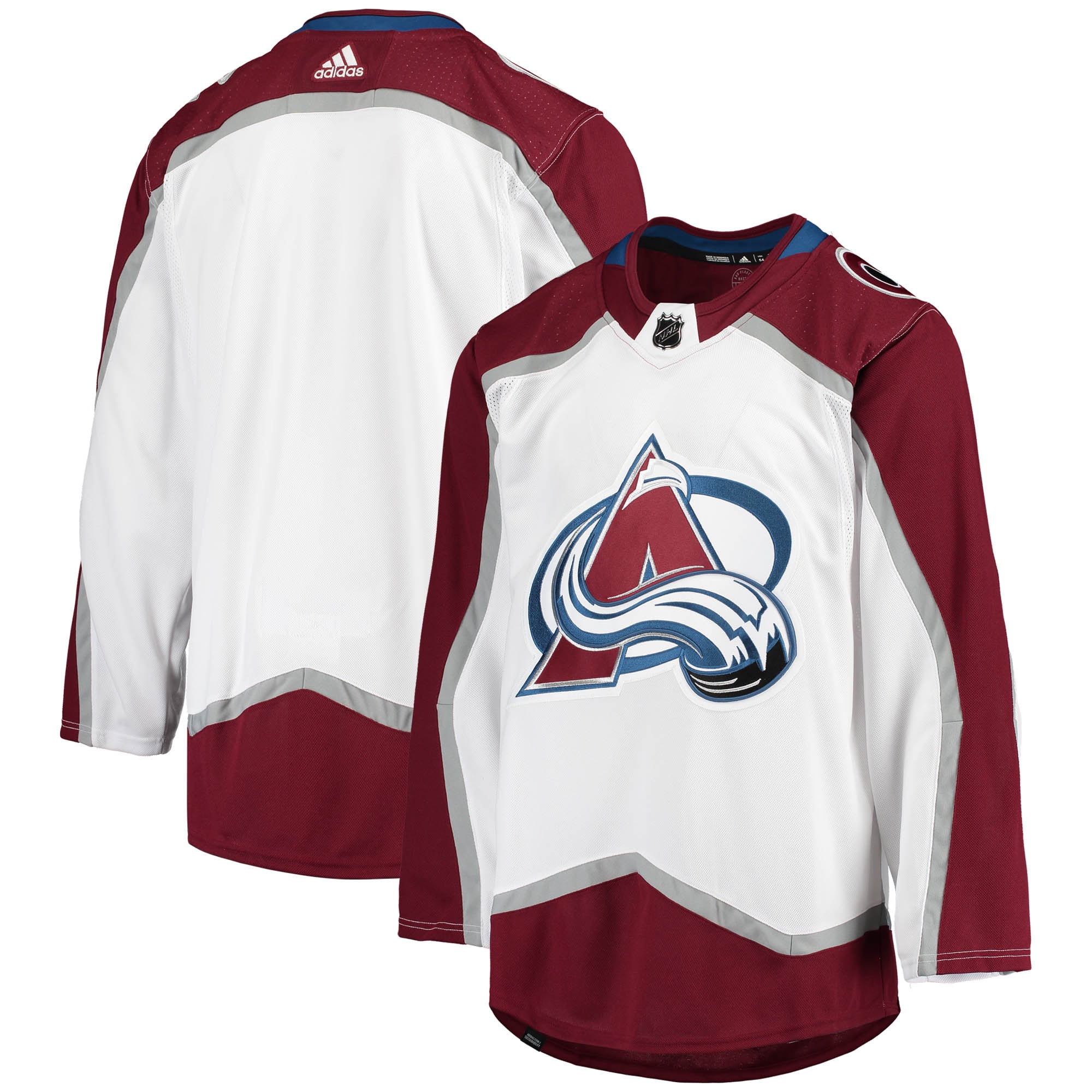 Men's Colorado Avalanche White Away Pro Team Jersey - JS831 