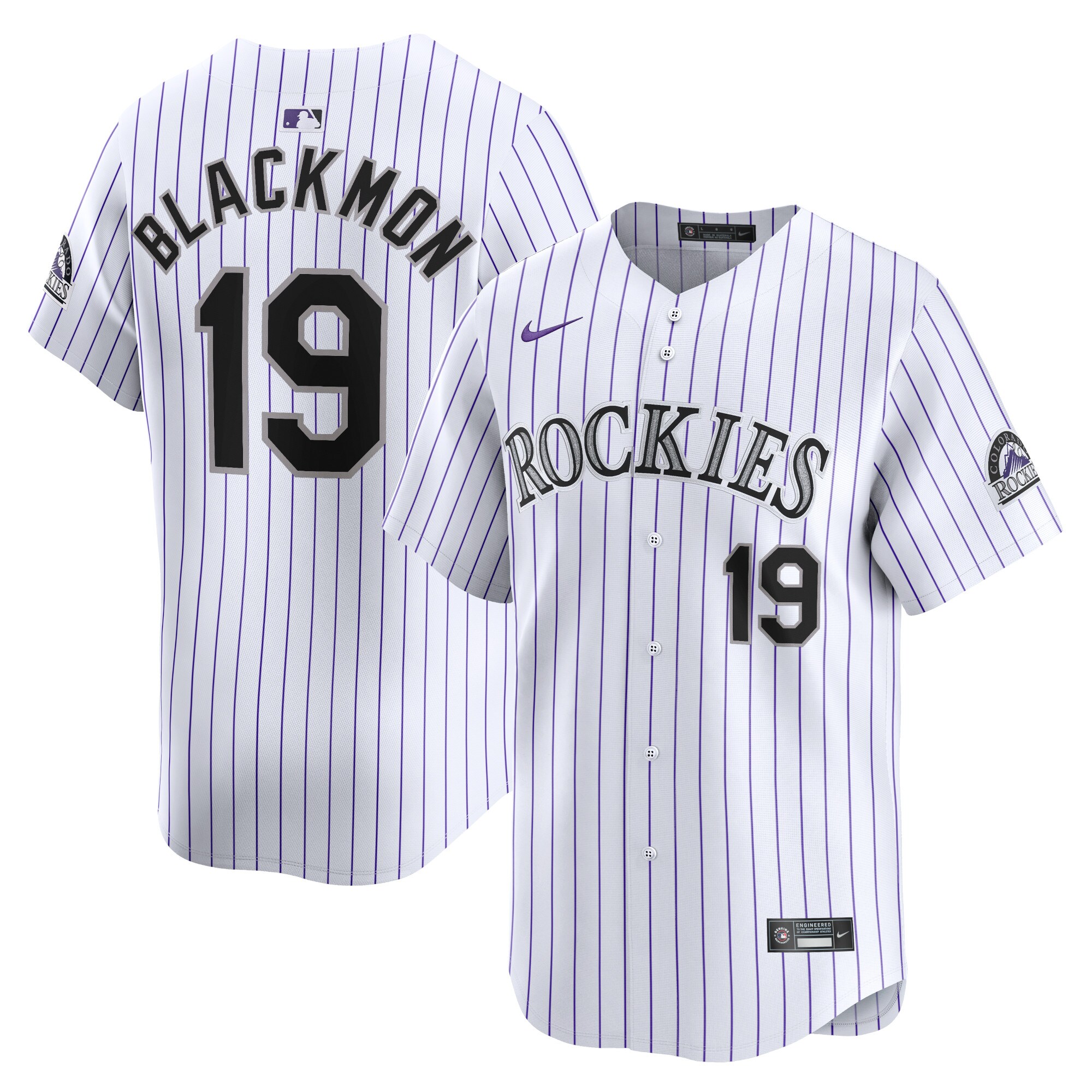 Men's Colorado Rockies Charlie Blackmon White Home Limited Player Jersey