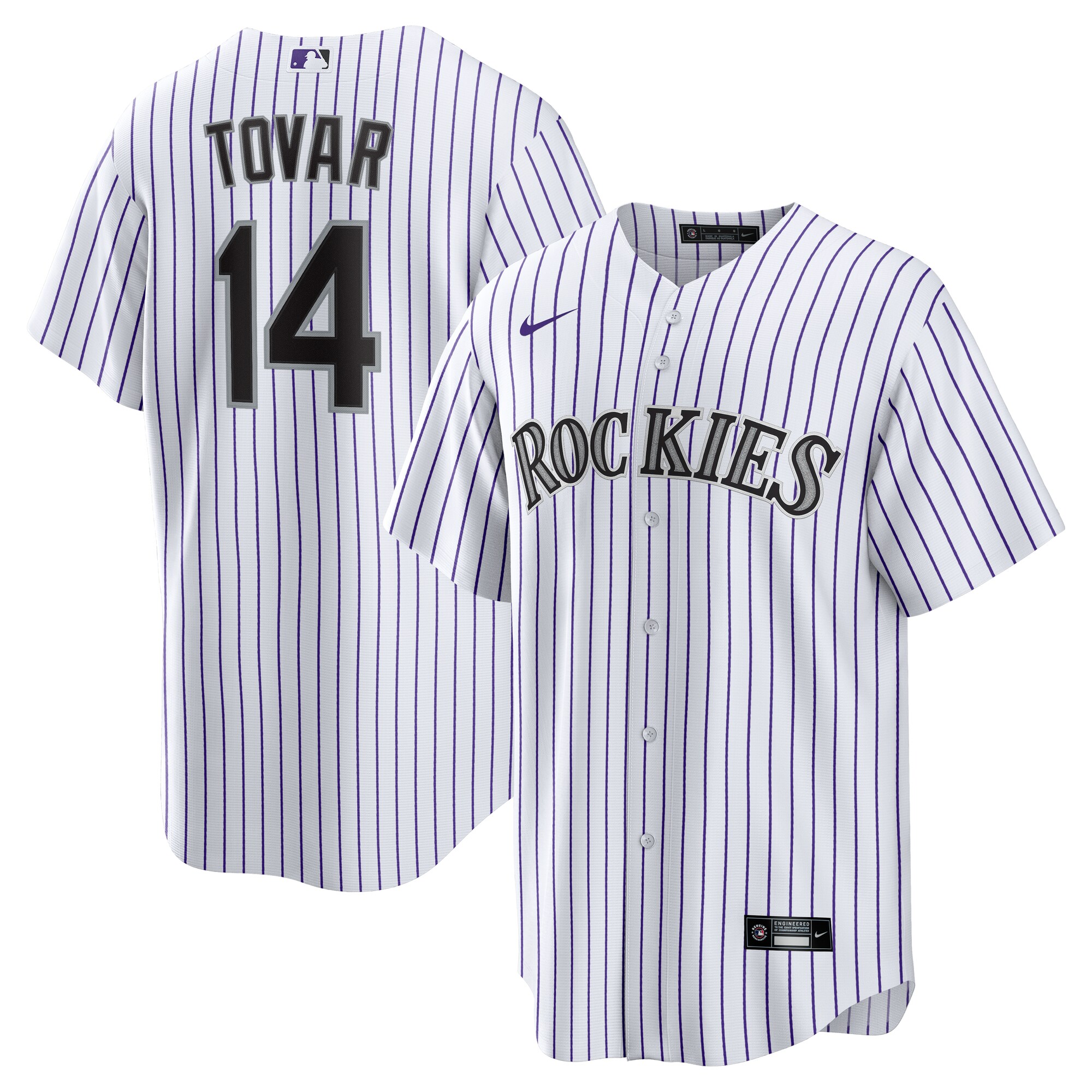 Men's Colorado Rockies Ezequiel Tovar White Home Jersey